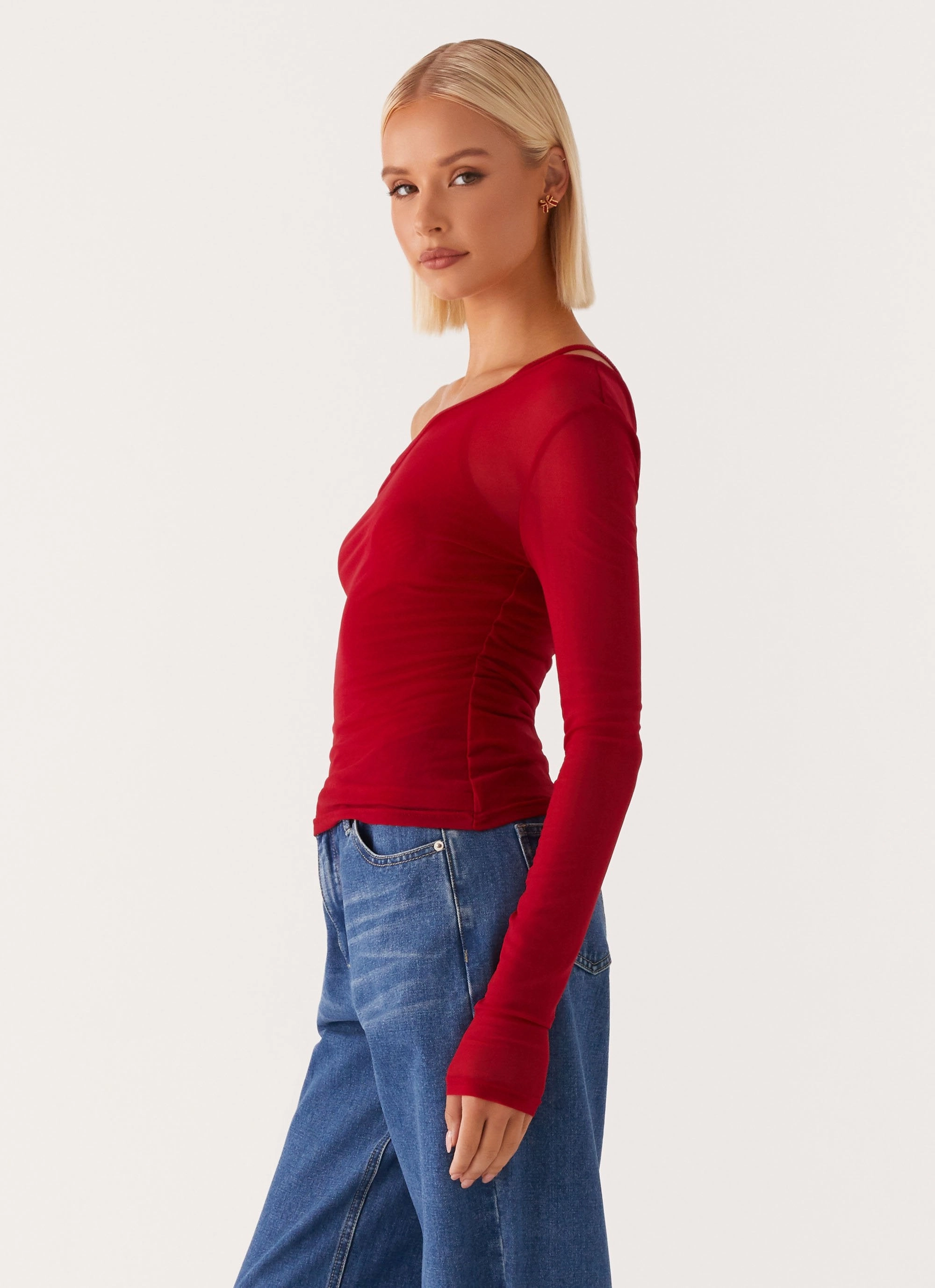 Elodie Top - Red UV protection layer