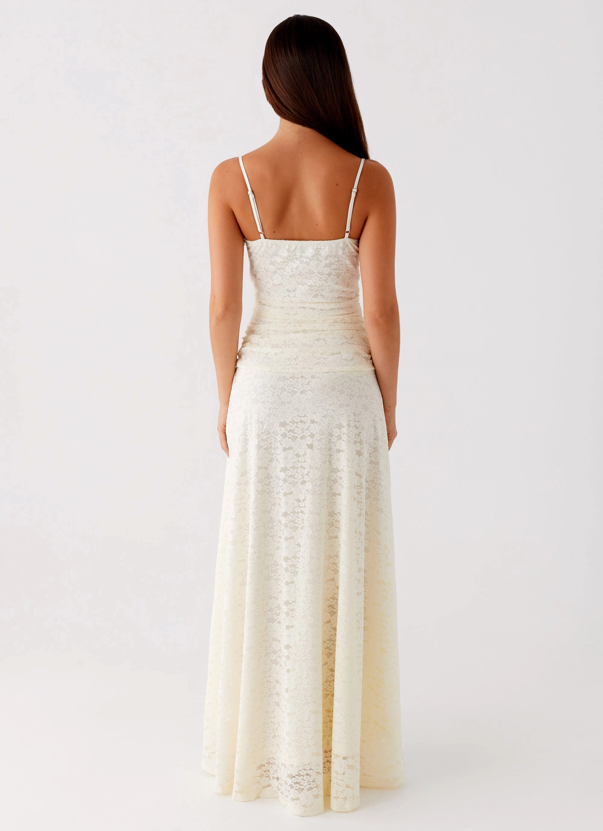 Elsa Maxi Dress - Ivory Simple Form Calm Shine