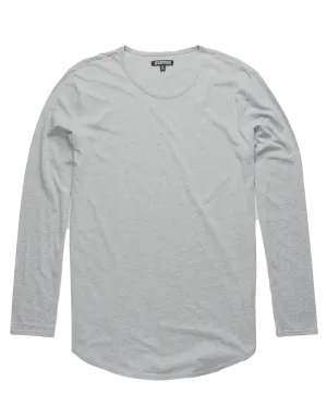 ELWOOD L/S CURVED HEM SHIRT H GRY - EMT013859