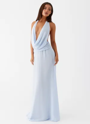 UVProtectiveLayer Elysia Chiffon Maxi Dress - Baby Blue