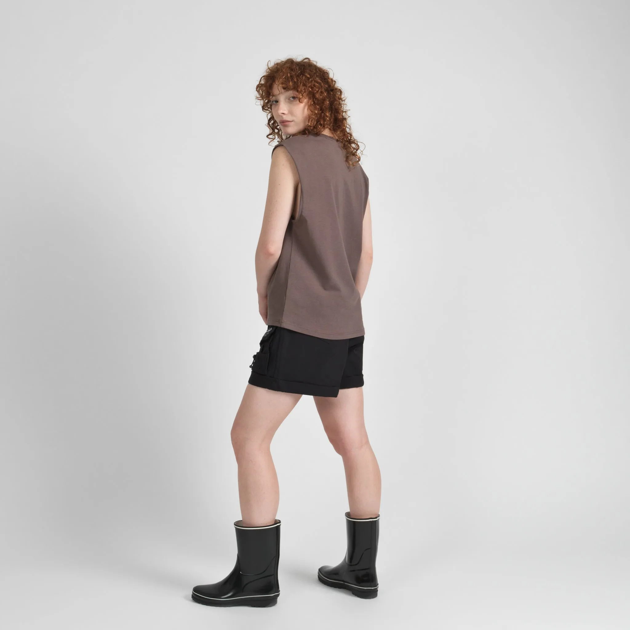 Elyzion "Orient" Sleeveless T-shirt - Coffee Quartz
