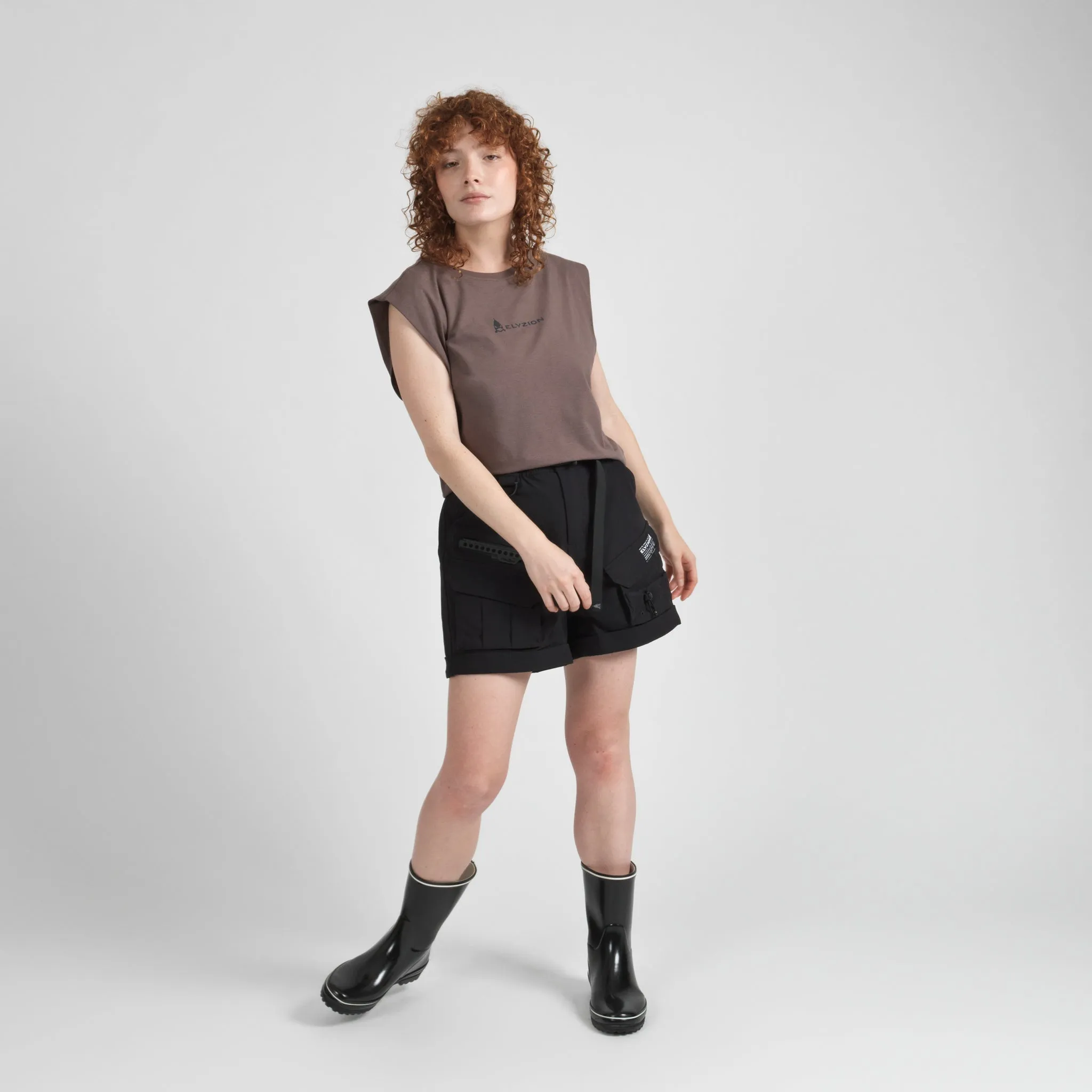 Elyzion "Orient" Sleeveless T-shirt - Coffee Quartz