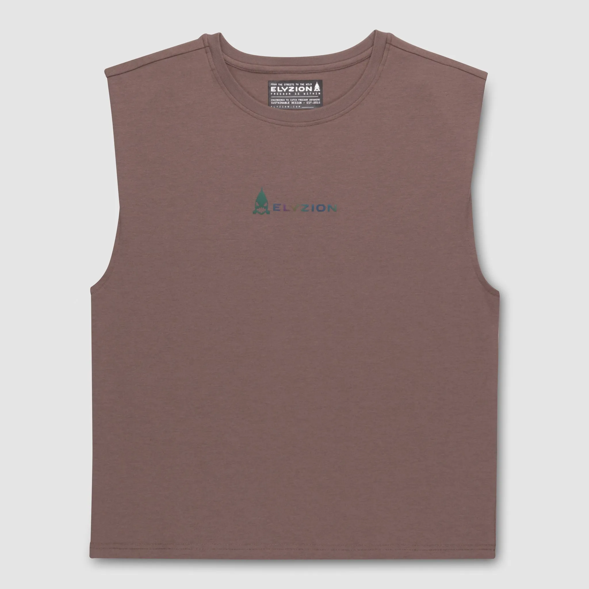 Elyzion "Orient" Sleeveless T-shirt - Coffee Quartz