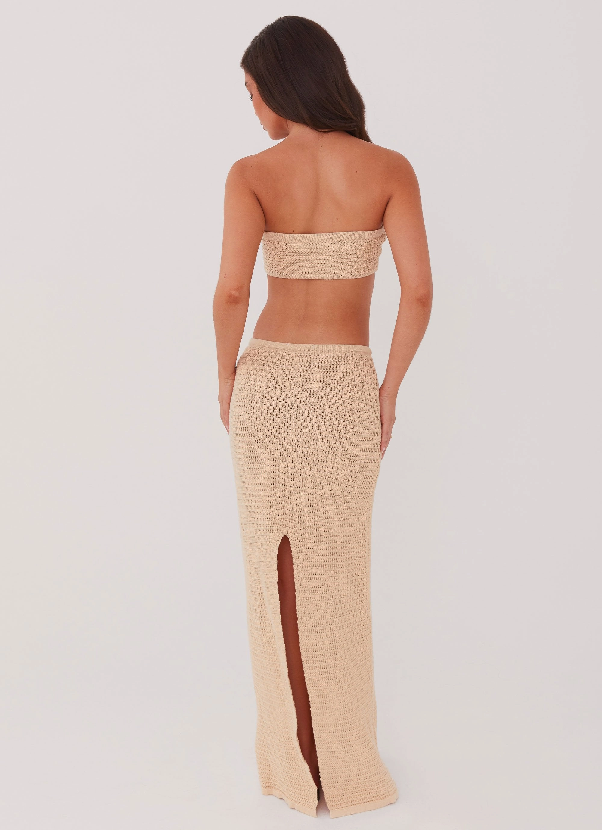 Comfortable Fit Wear Movement Fit Emaline Knit Maxi Skirt - Beige