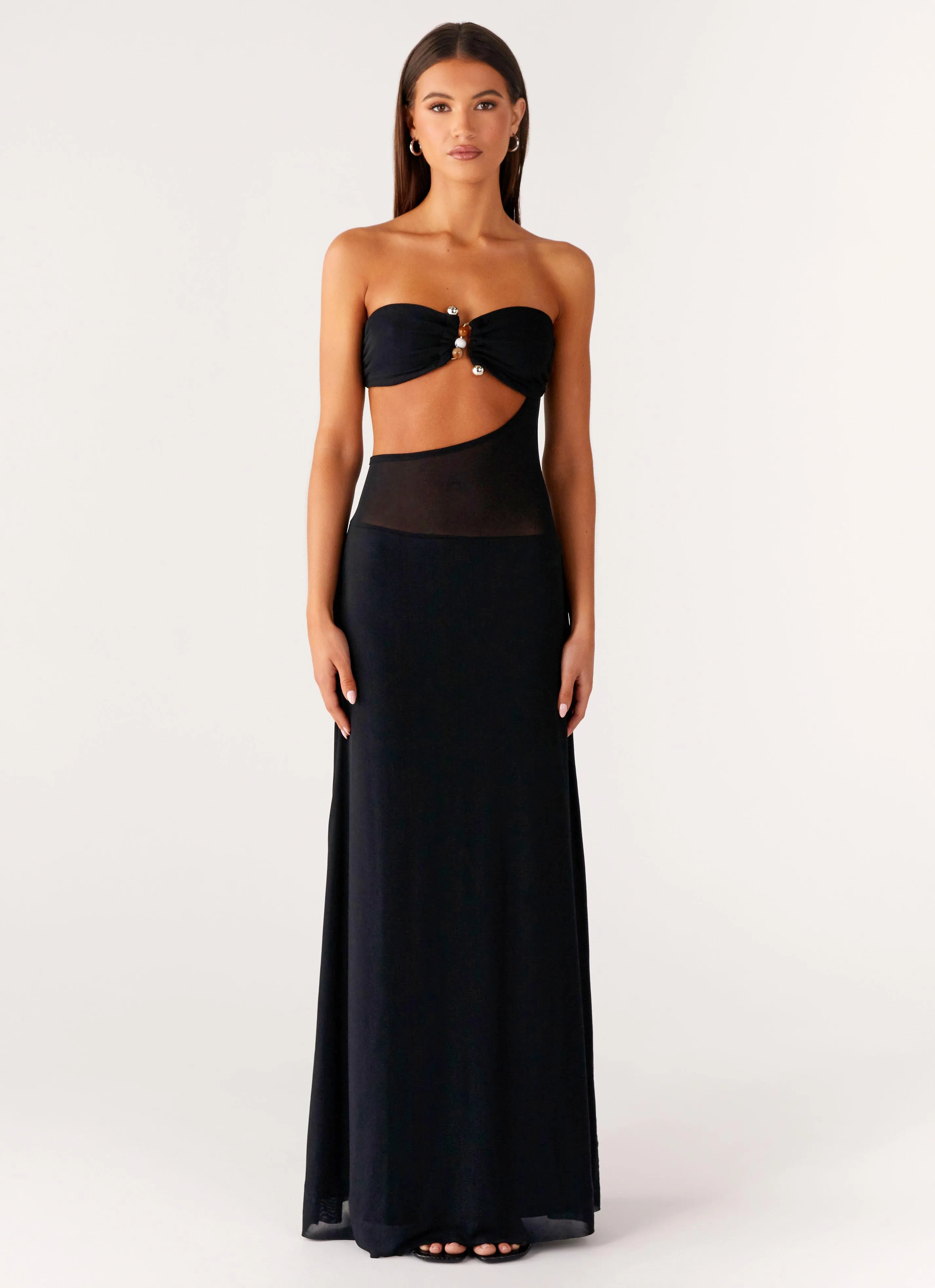 No Apologies Maxi Dress - Black Urban Aesthetic Maternity-Fit
