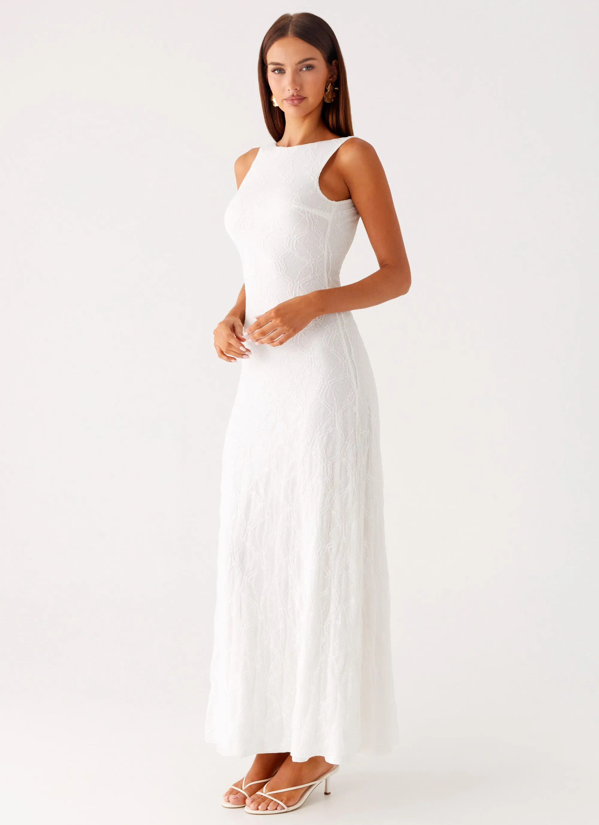 Embrace The Sun Maxi Dress - White Flattering Layer Summer Friendly