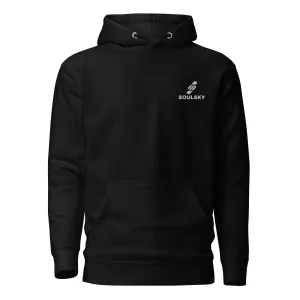 Embroidered Logo Popover Hoodie - Black