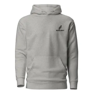 Embroidered Logo Popover Hoodie - Light Gray