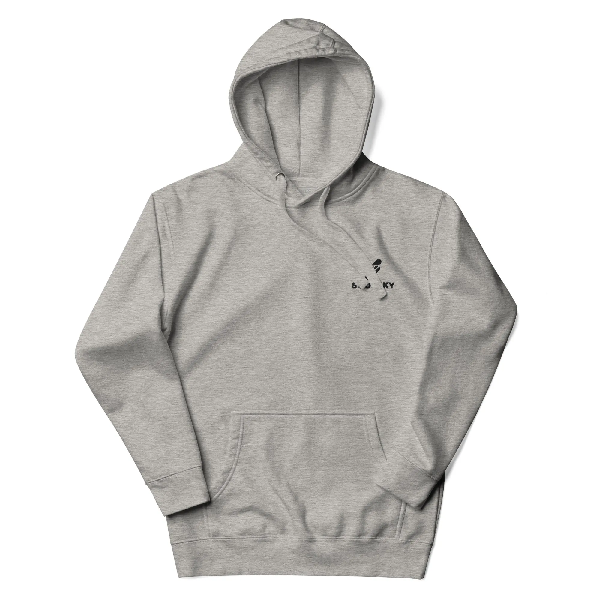 Embroidered Logo Popover Hoodie - Light Gray