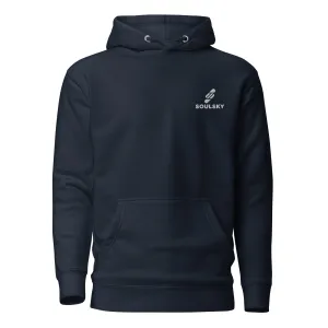 Embroidered Logo Popover Hoodie - Navy Blue