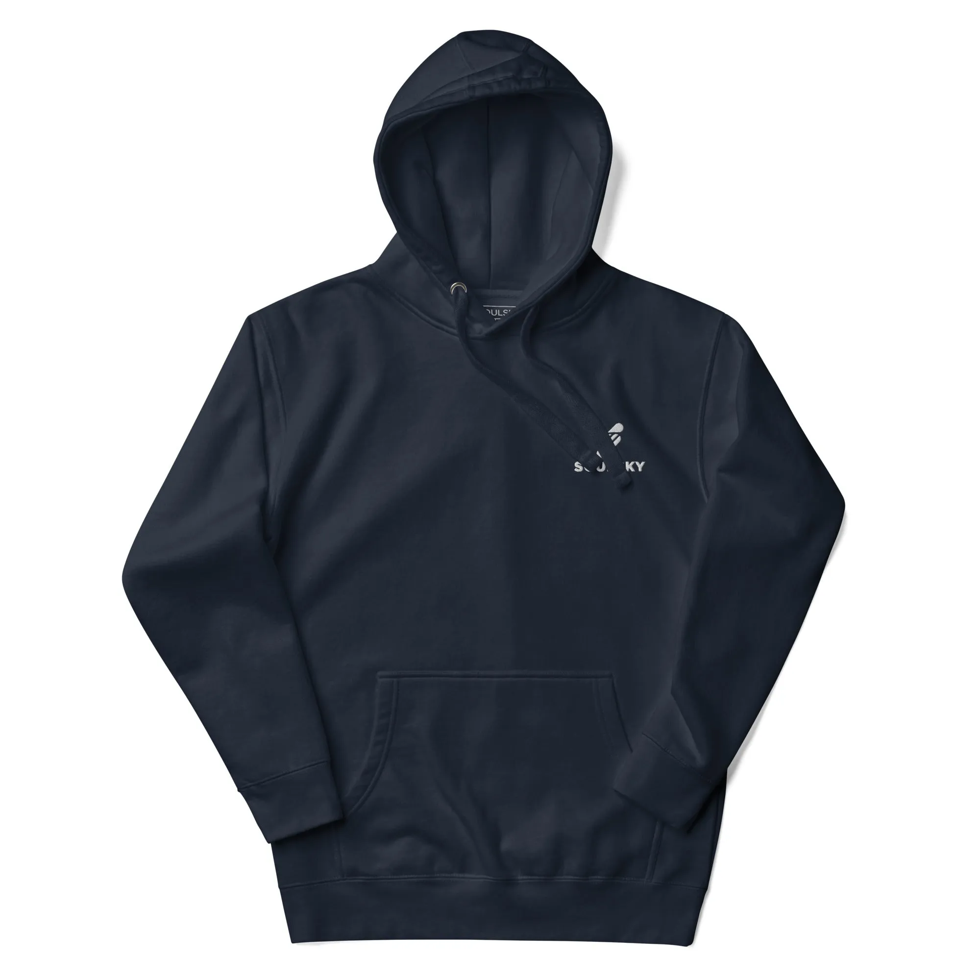 Embroidered Logo Popover Hoodie - Navy Blue