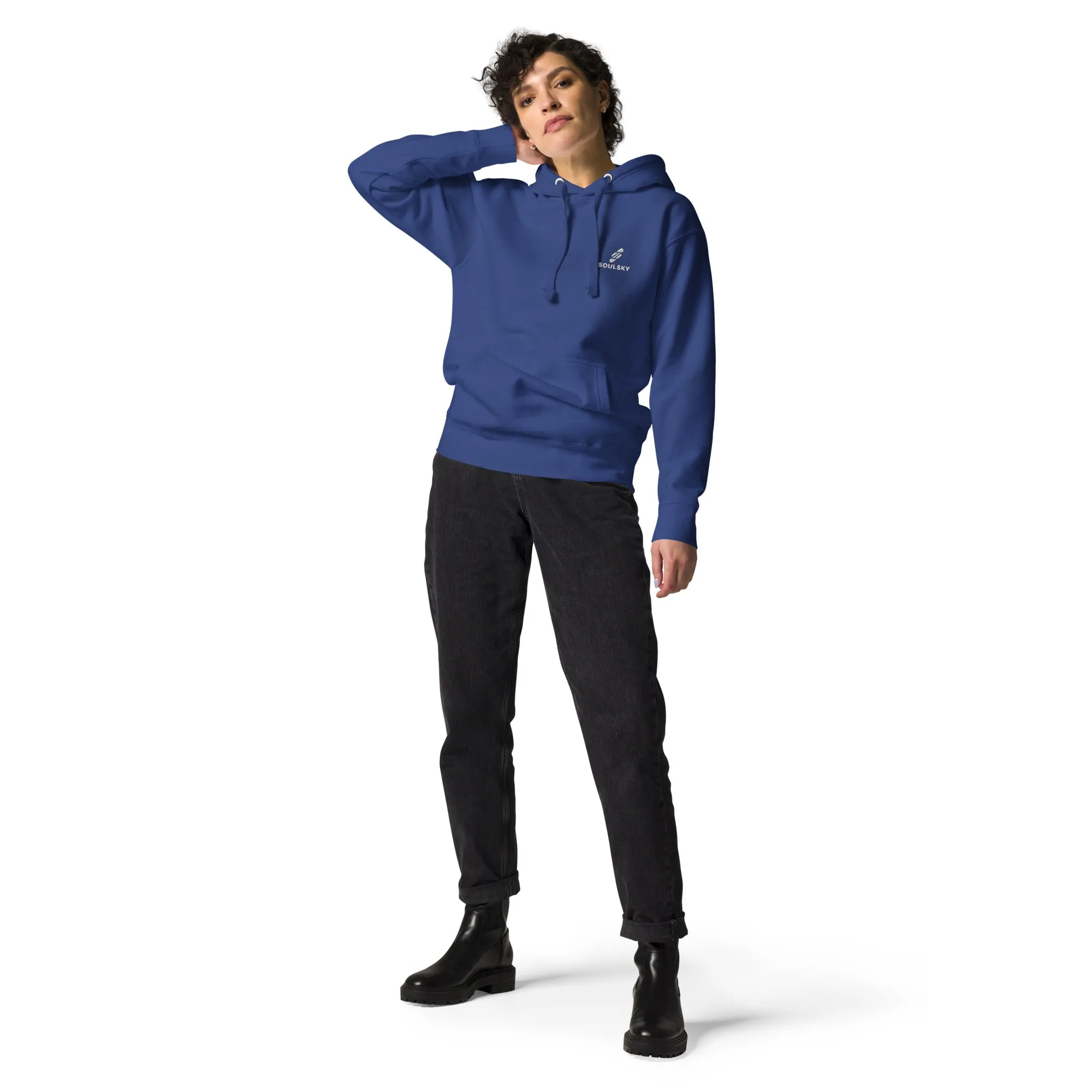 Embroidered Logo Popover Hoodie - Royal Blue