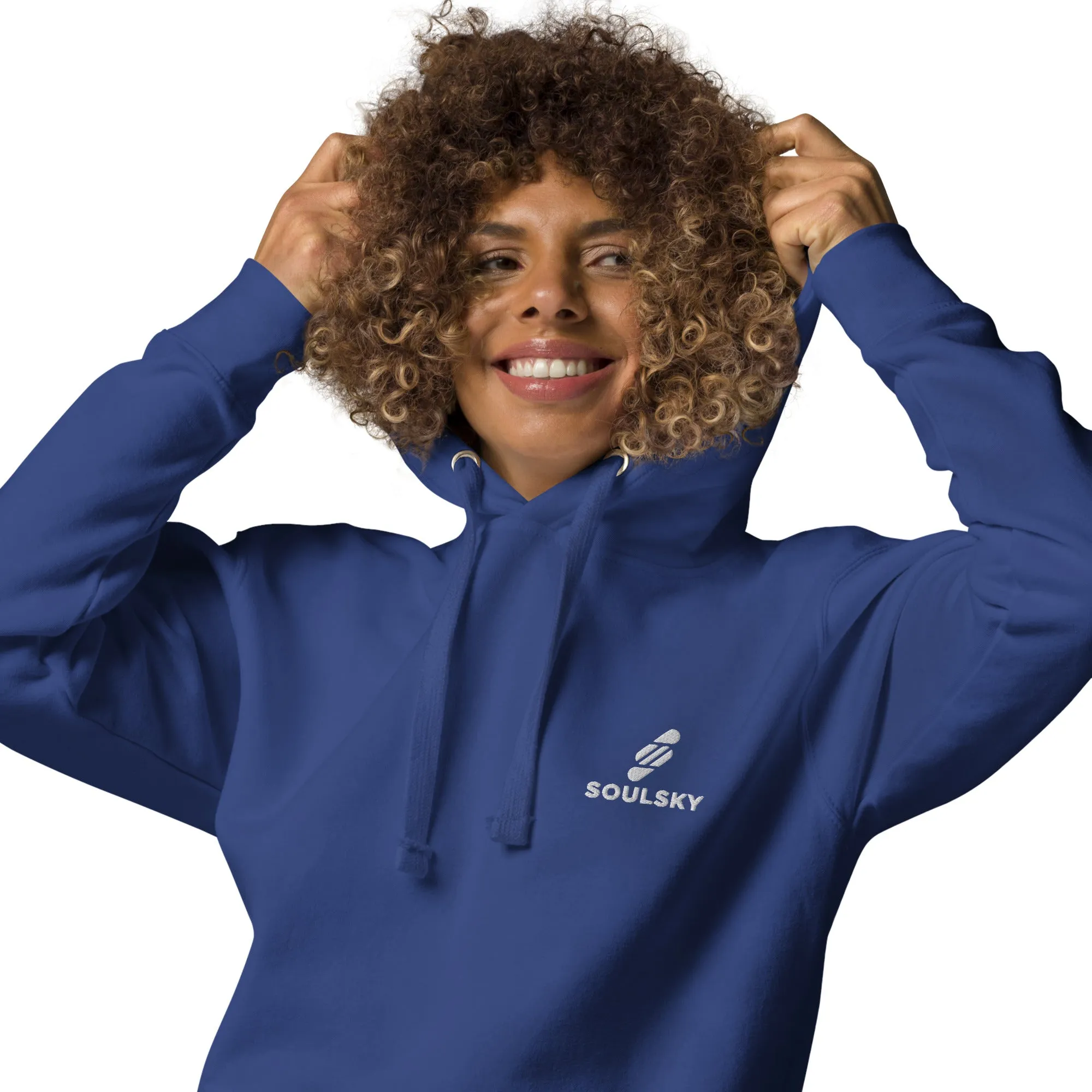 Embroidered Logo Popover Hoodie - Royal Blue