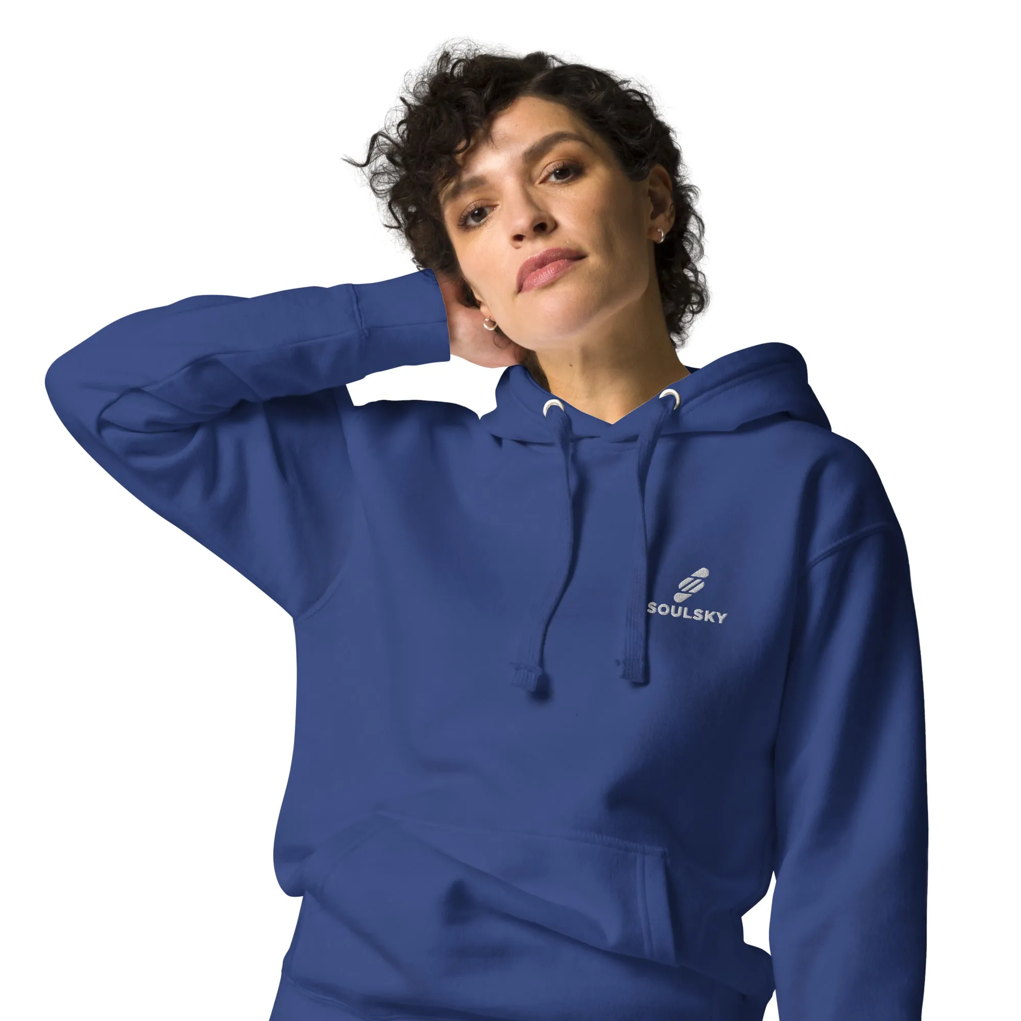 Embroidered Logo Popover Hoodie - Royal Blue