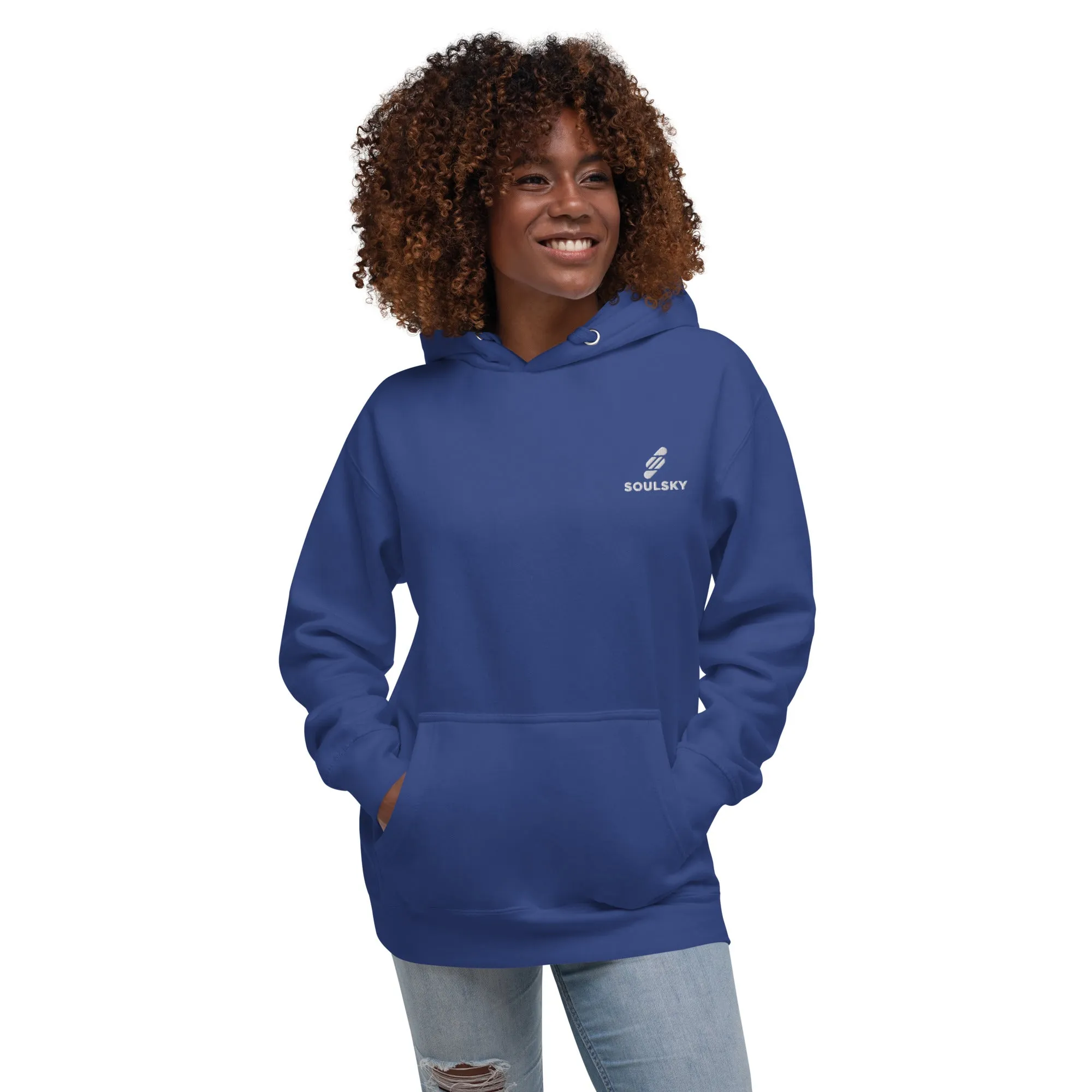 Embroidered Logo Popover Hoodie - Royal Blue