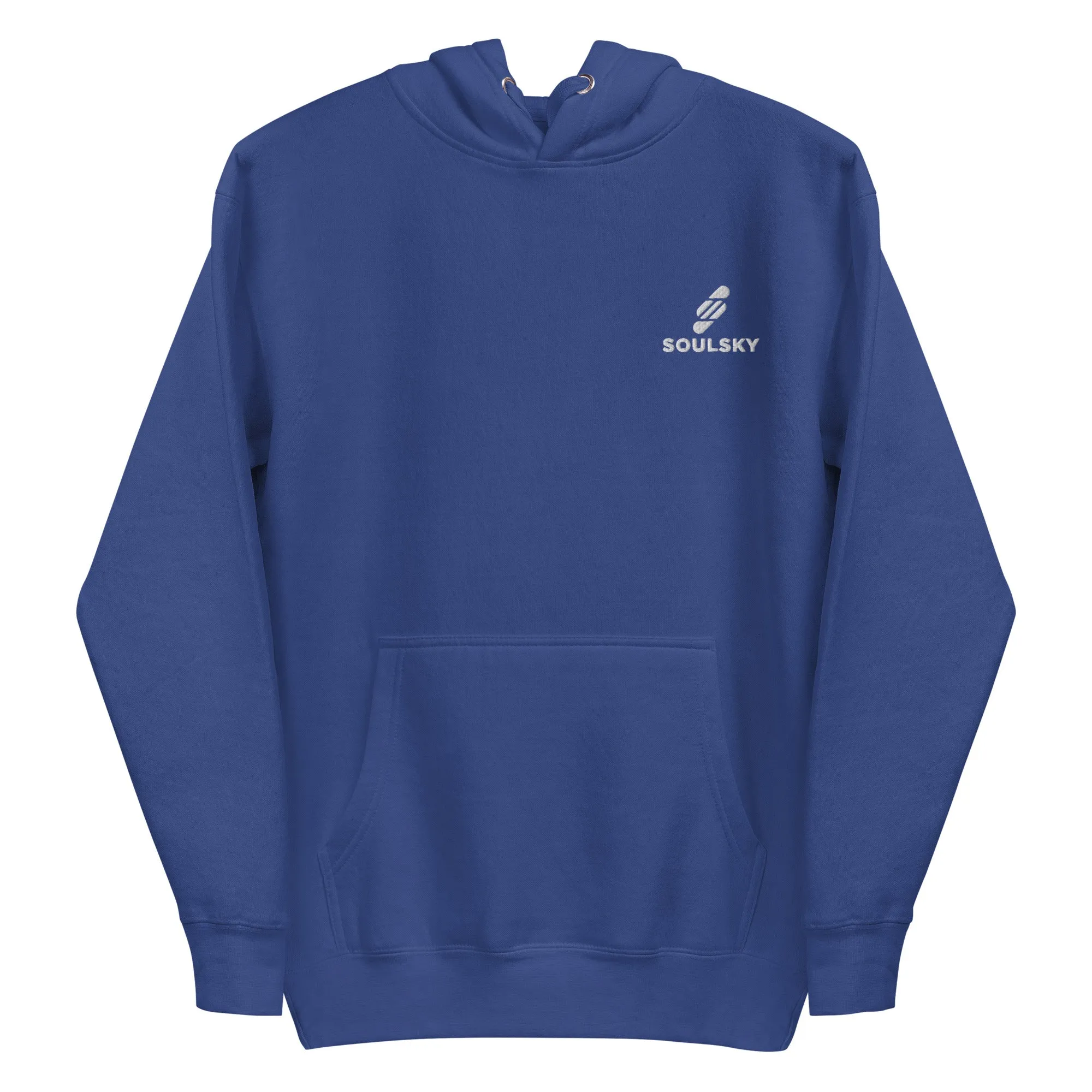 Embroidered Logo Popover Hoodie - Royal Blue