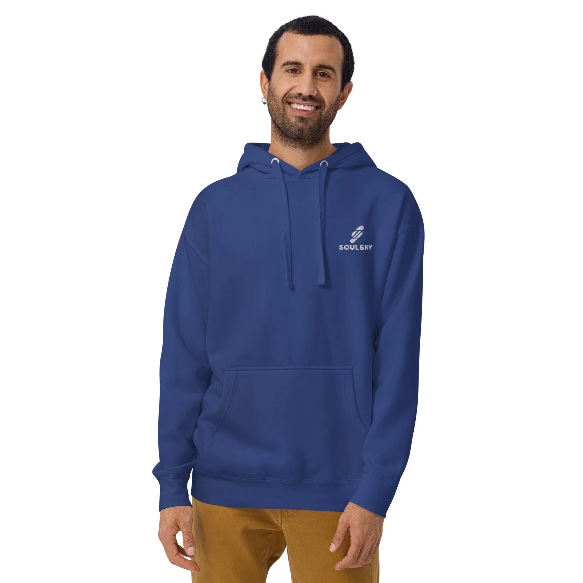 Embroidered Logo Popover Hoodie - Royal Blue