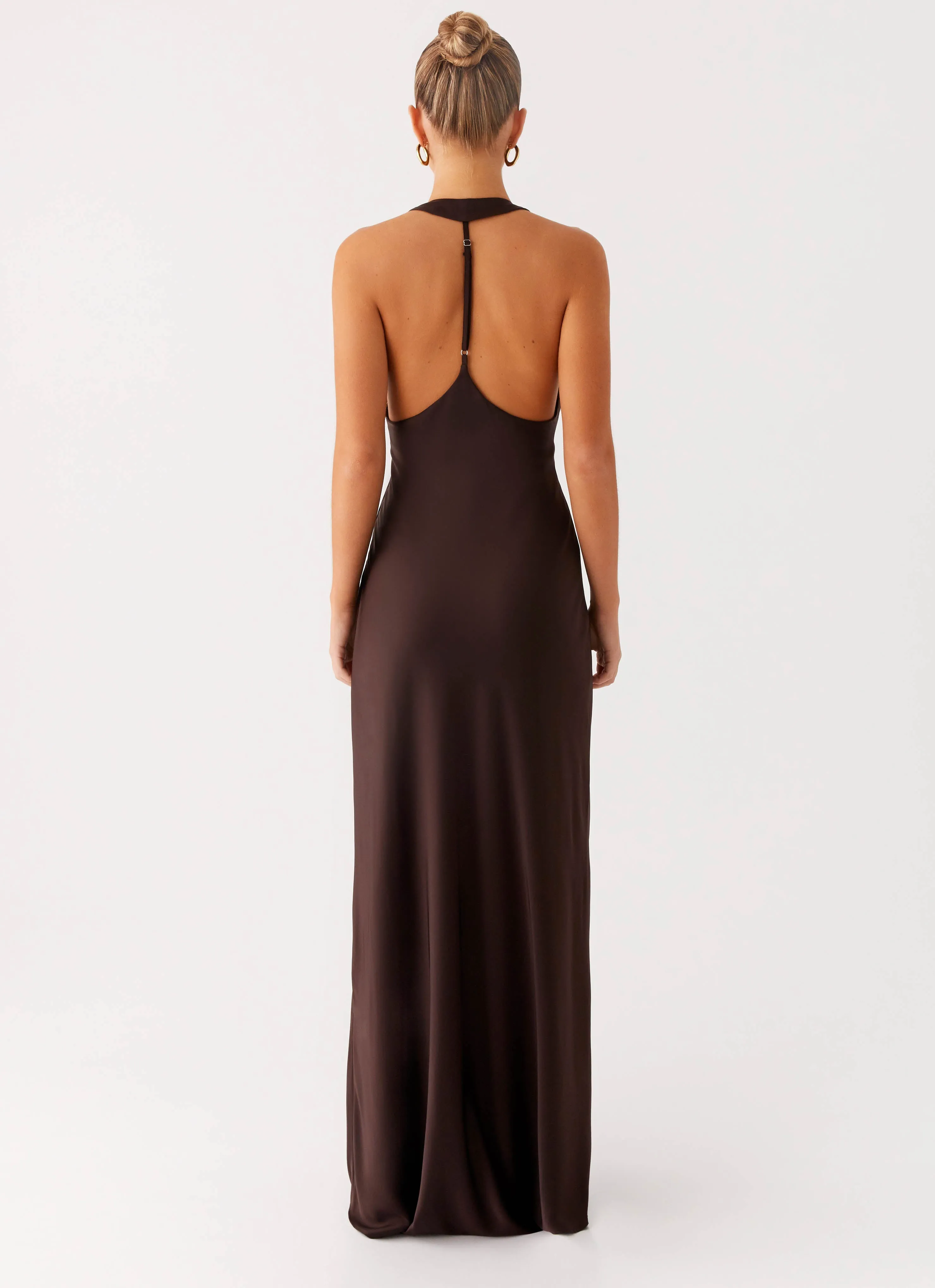 Knit Warm Gentle Stitch Angie Maxi Dress - Chocolate
