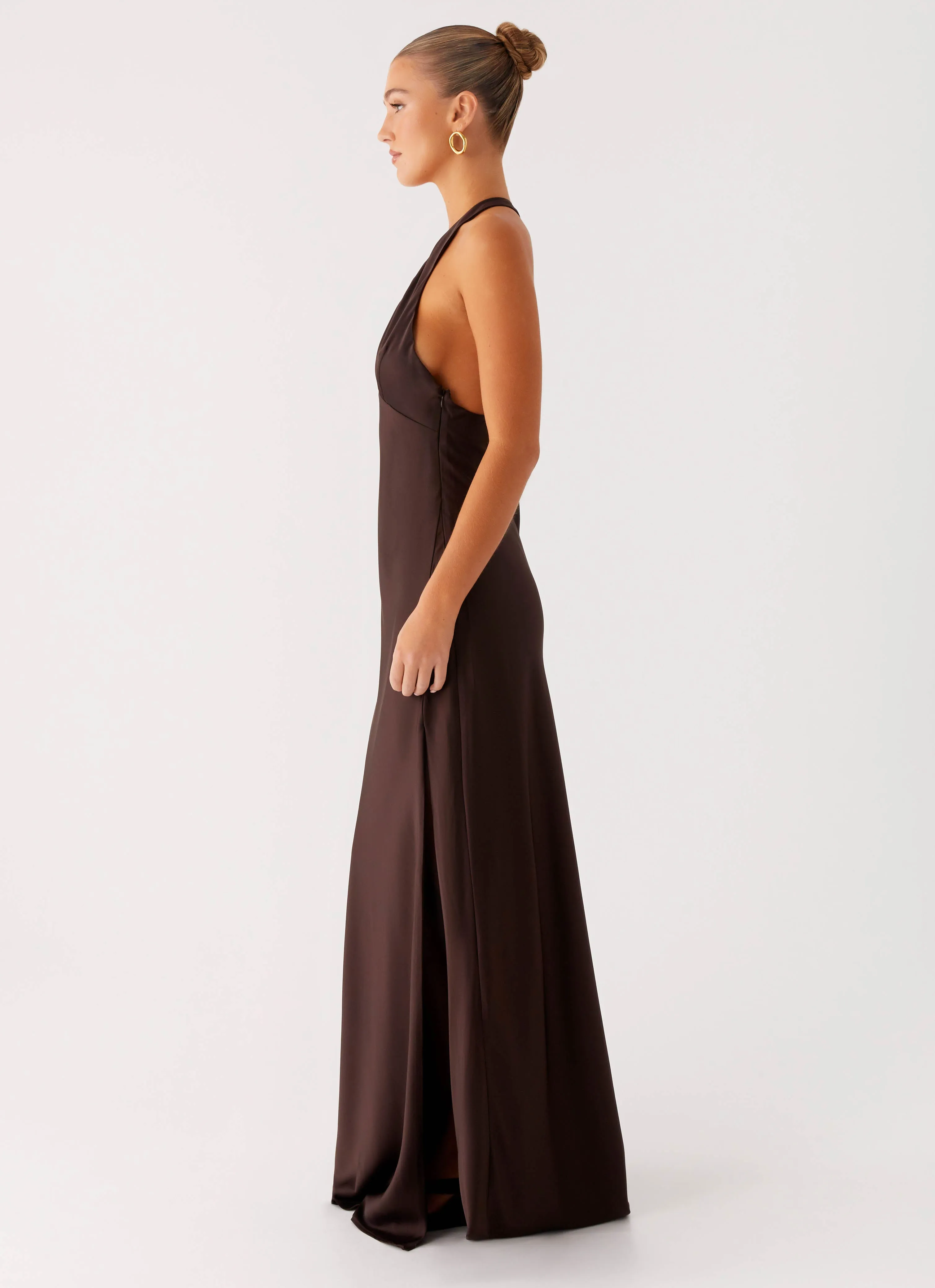 Angie Maxi Dress - Chocolate Casual event dress Elegant Simplicity