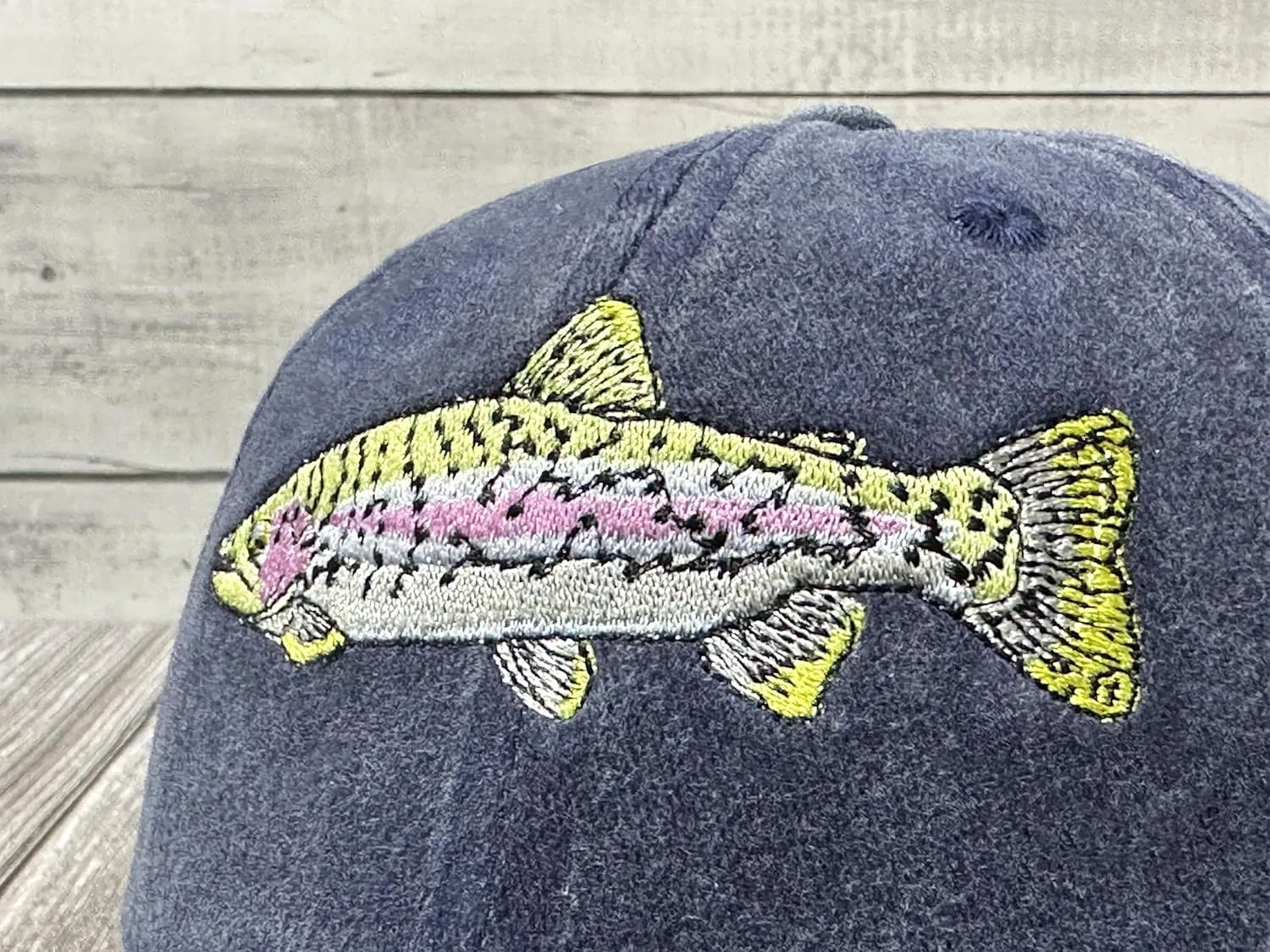 Embroidered Rainbow Trout Fish Hats