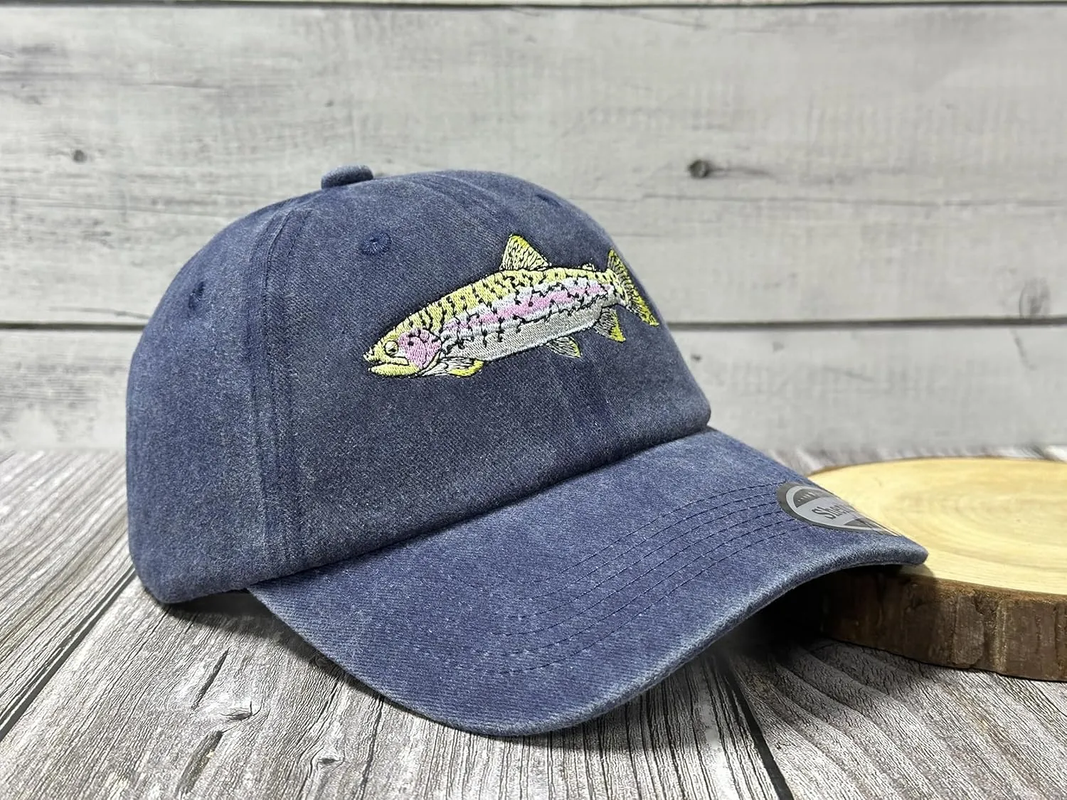 Embroidered Rainbow Trout Fish Hats