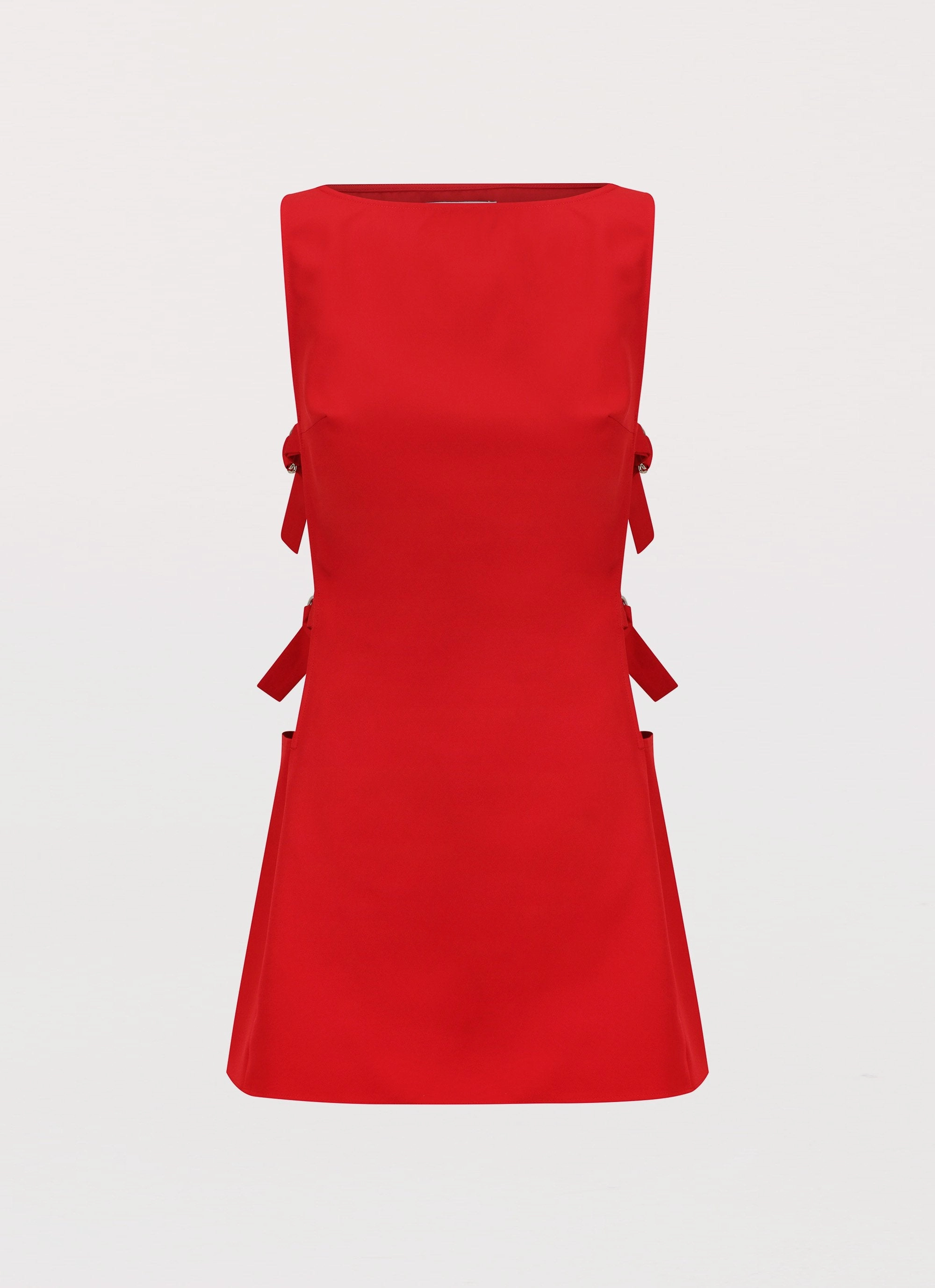Open Design Cherish You Buckle Mini Dress - Red