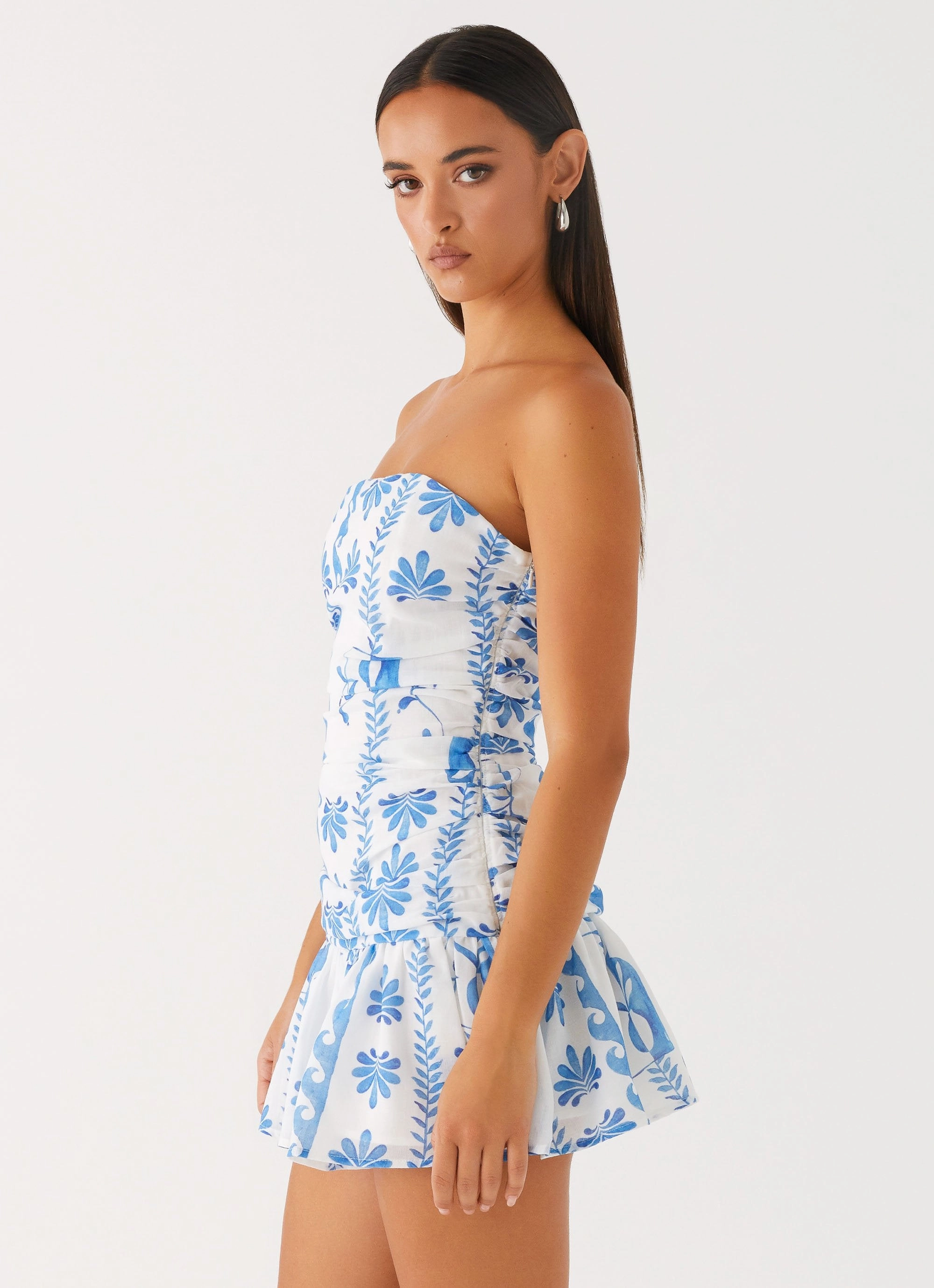 Carmel Mini Dress - Floral Wave Romantic Style
