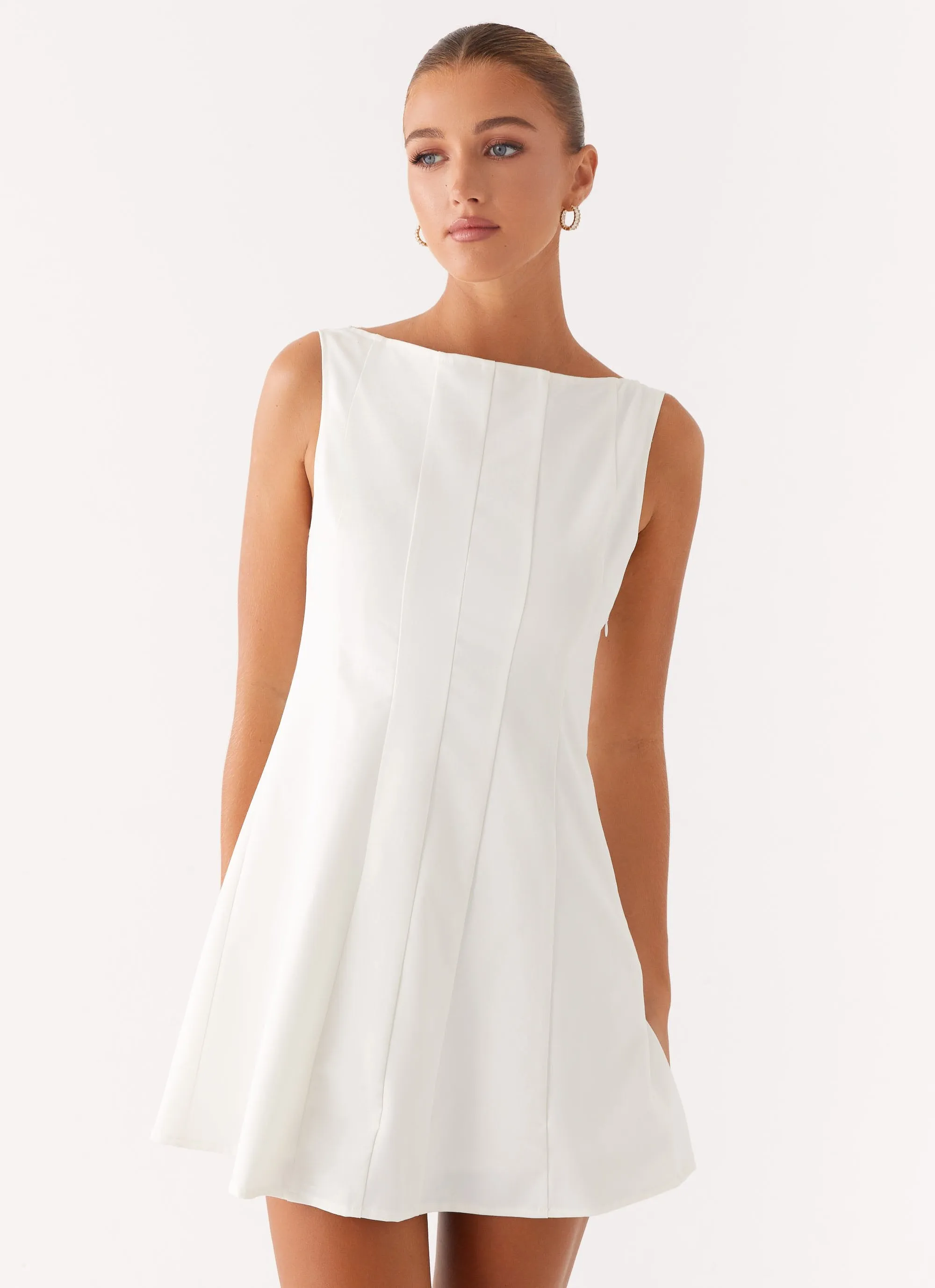Emelie Mini Dress - White Perfectly Tailored