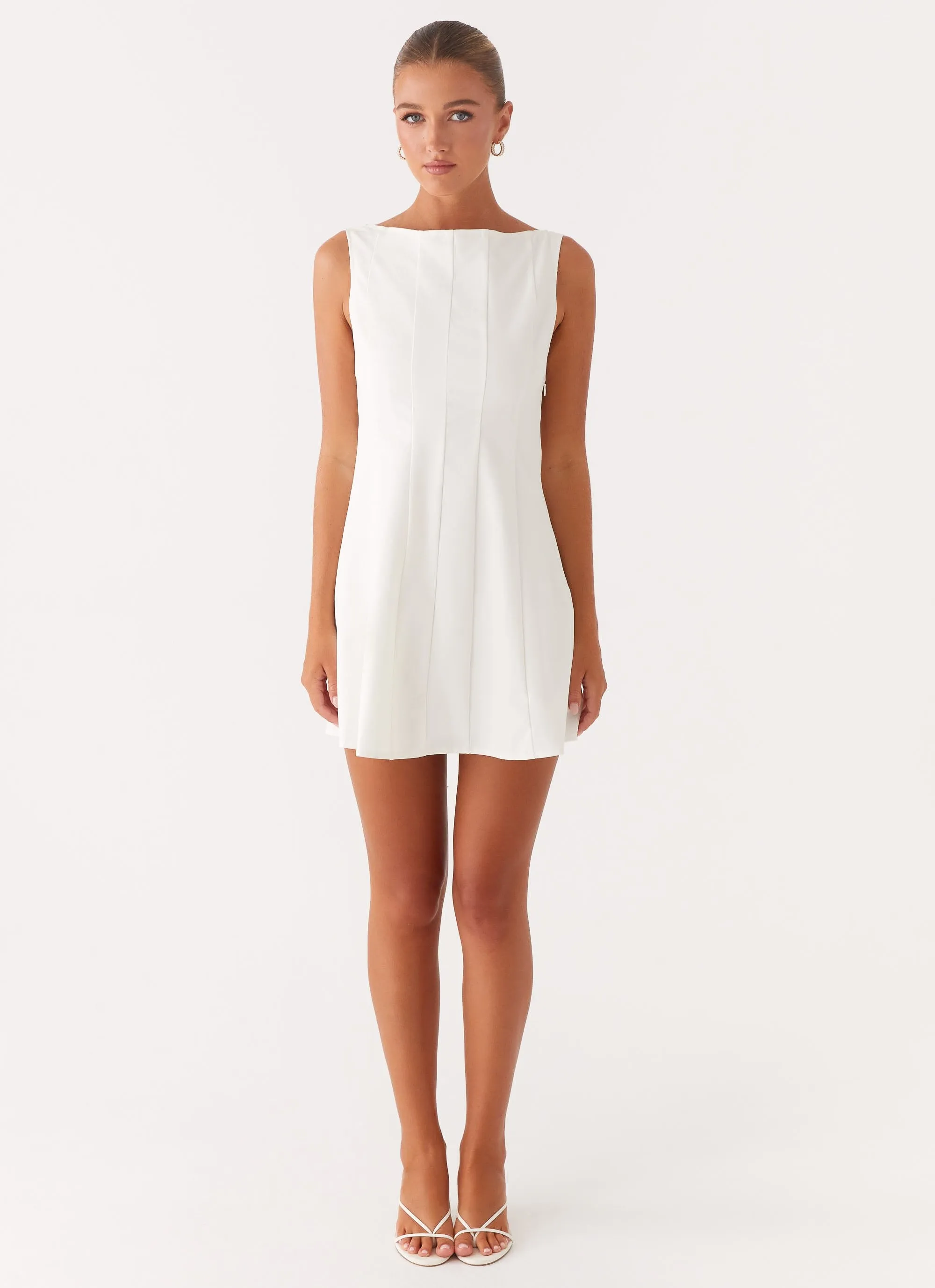 Emelie Mini Dress - White London Cool