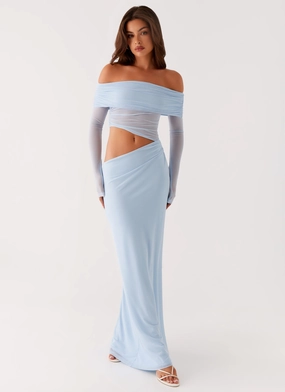 Cozy Fit Comfortable travel dress Emery Maxi Dress - Blue