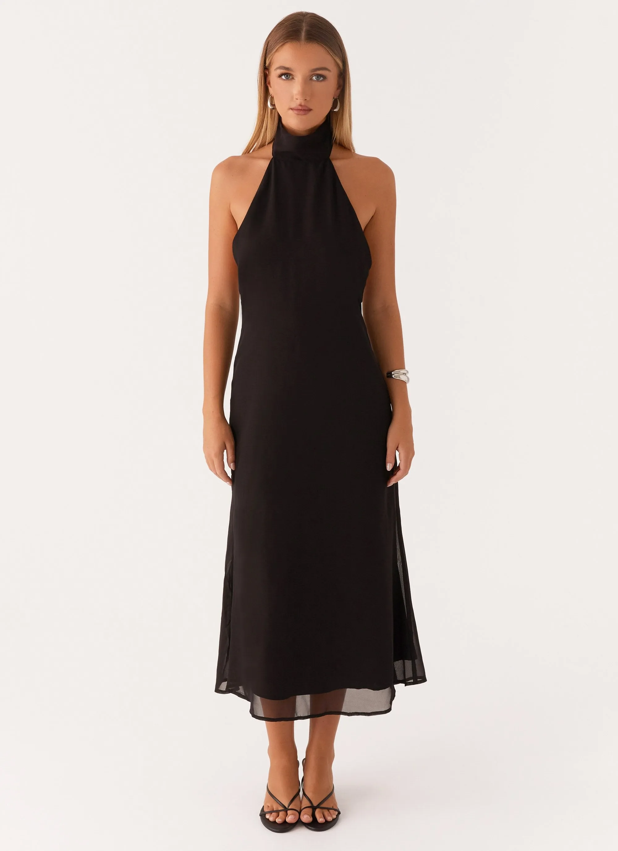 Emmalyn Midi Dress - Black Euro Ease