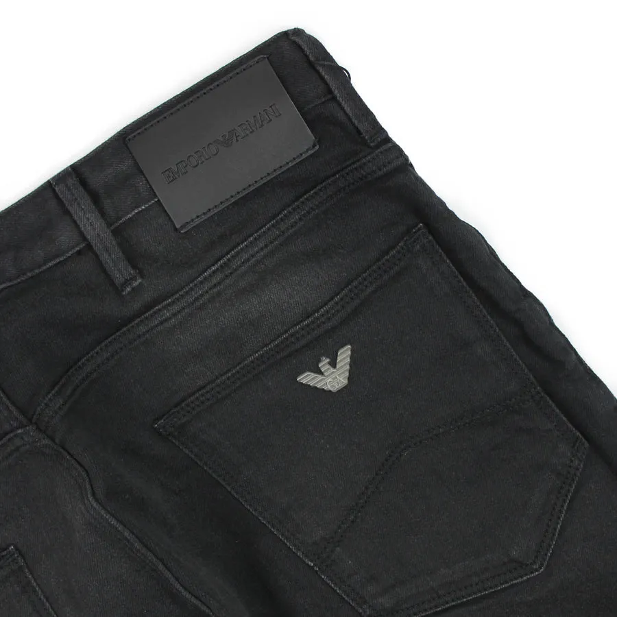 Emporio Armani - J06 Slim Fit Jeans in Washed Black