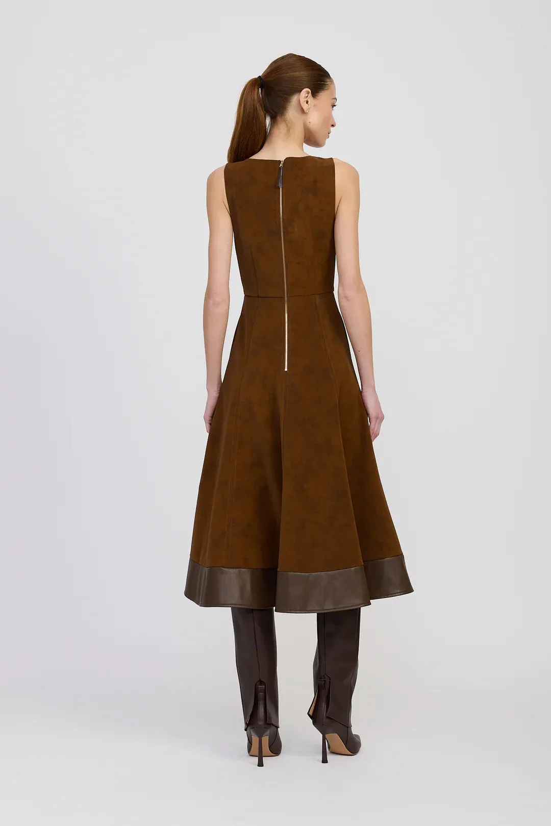 New Mood En Saison Eloise Midi Dress Brown