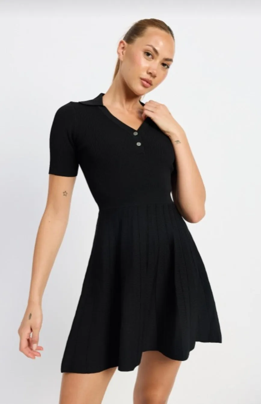En Saison Parker Mini Tennis Dress Mixed Fabric Simple Spirit
