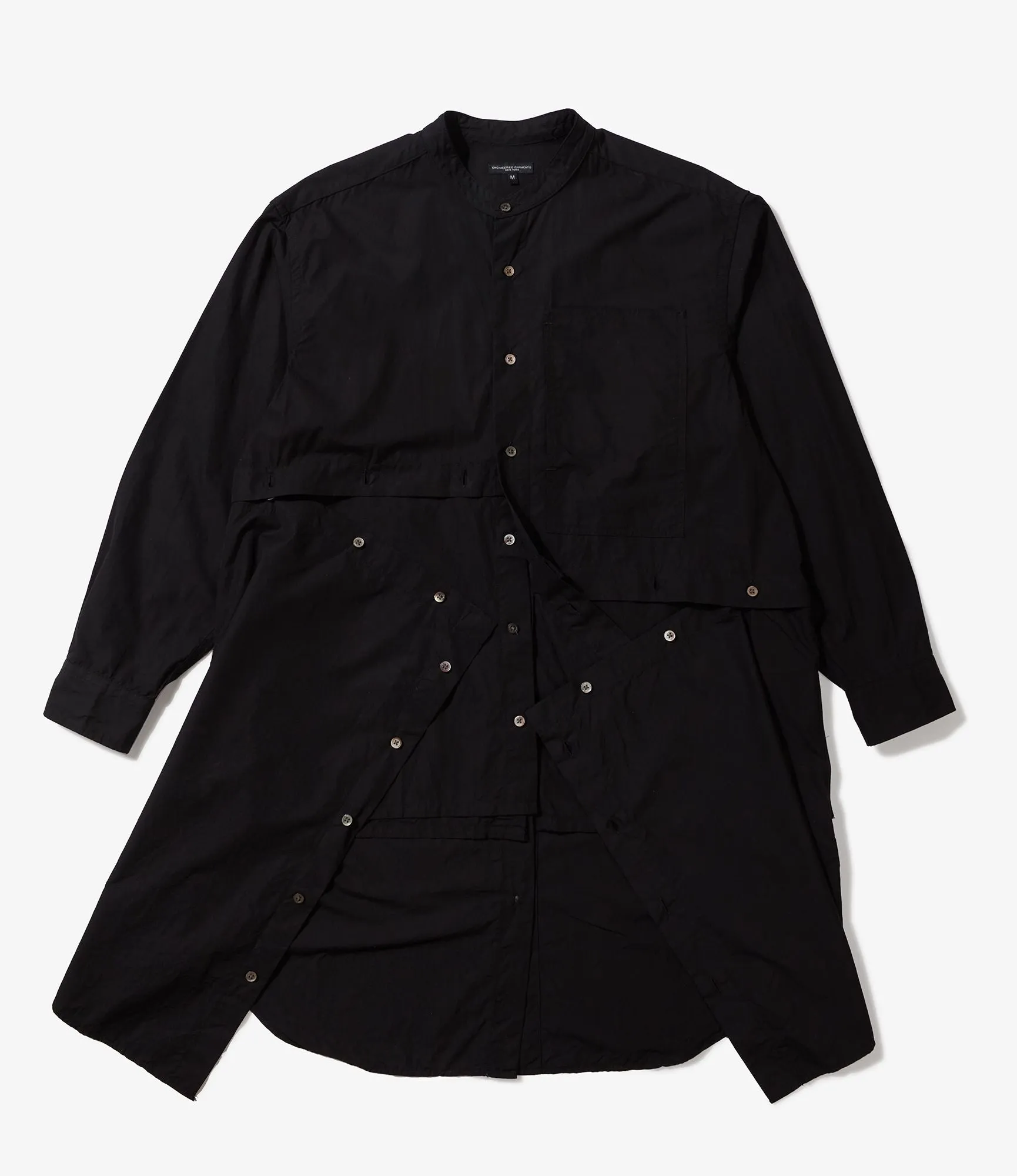 Engineered Garments LB Shirt - Black 100s 2Ply Broadcloth