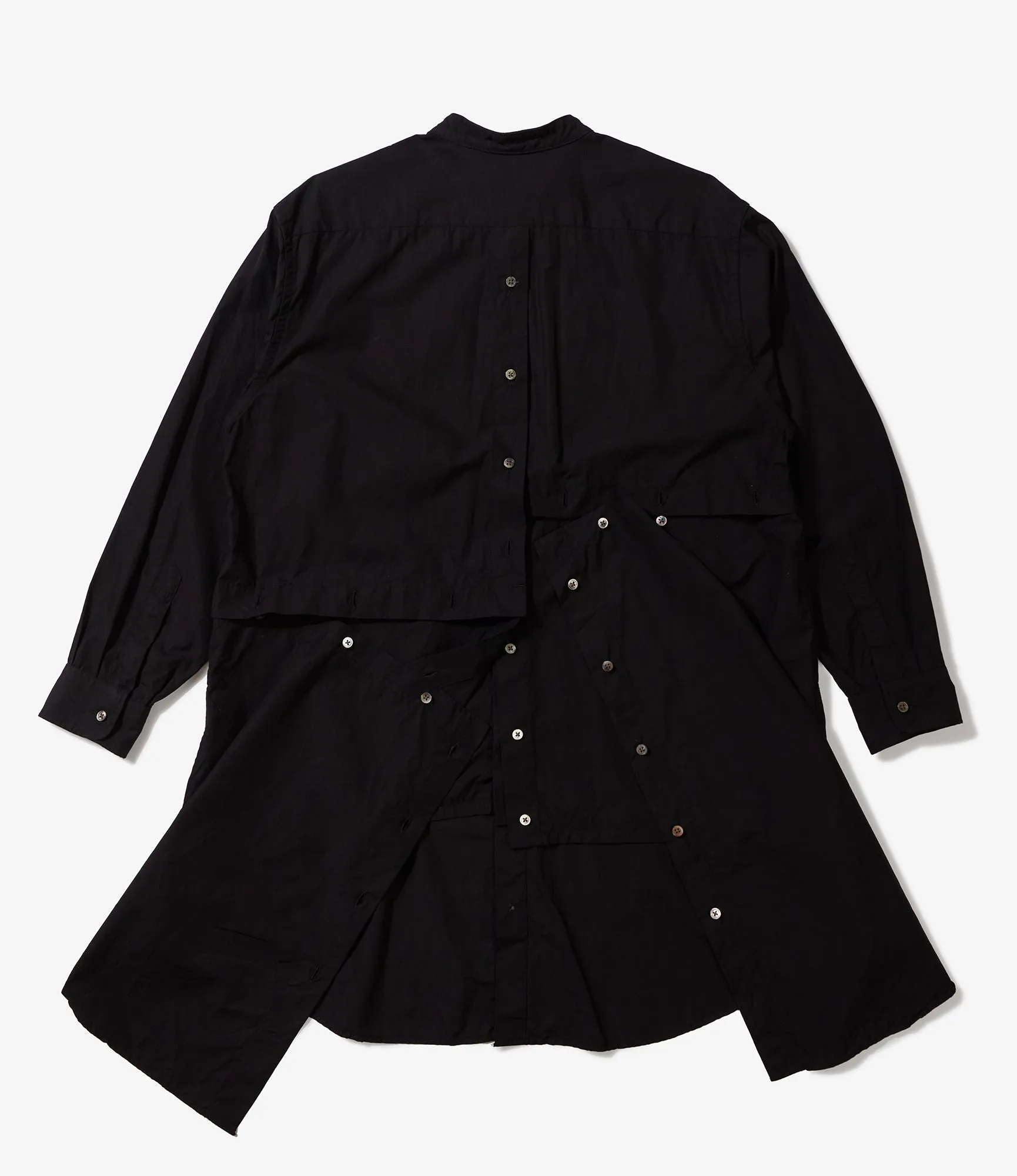 Engineered Garments LB Shirt - Black 100s 2Ply Broadcloth