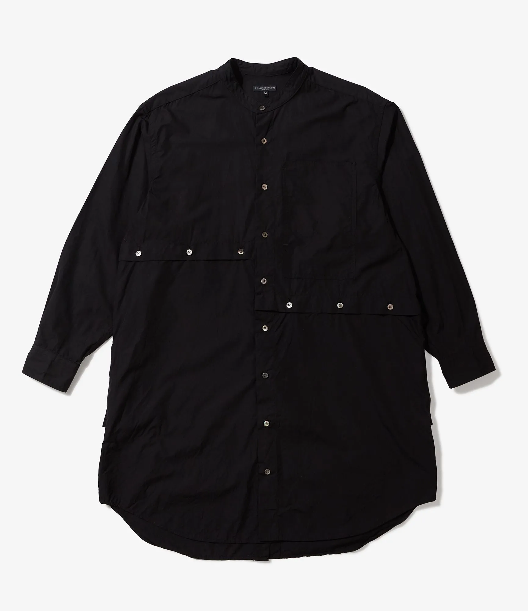Engineered Garments LB Shirt - Black 100s 2Ply Broadcloth