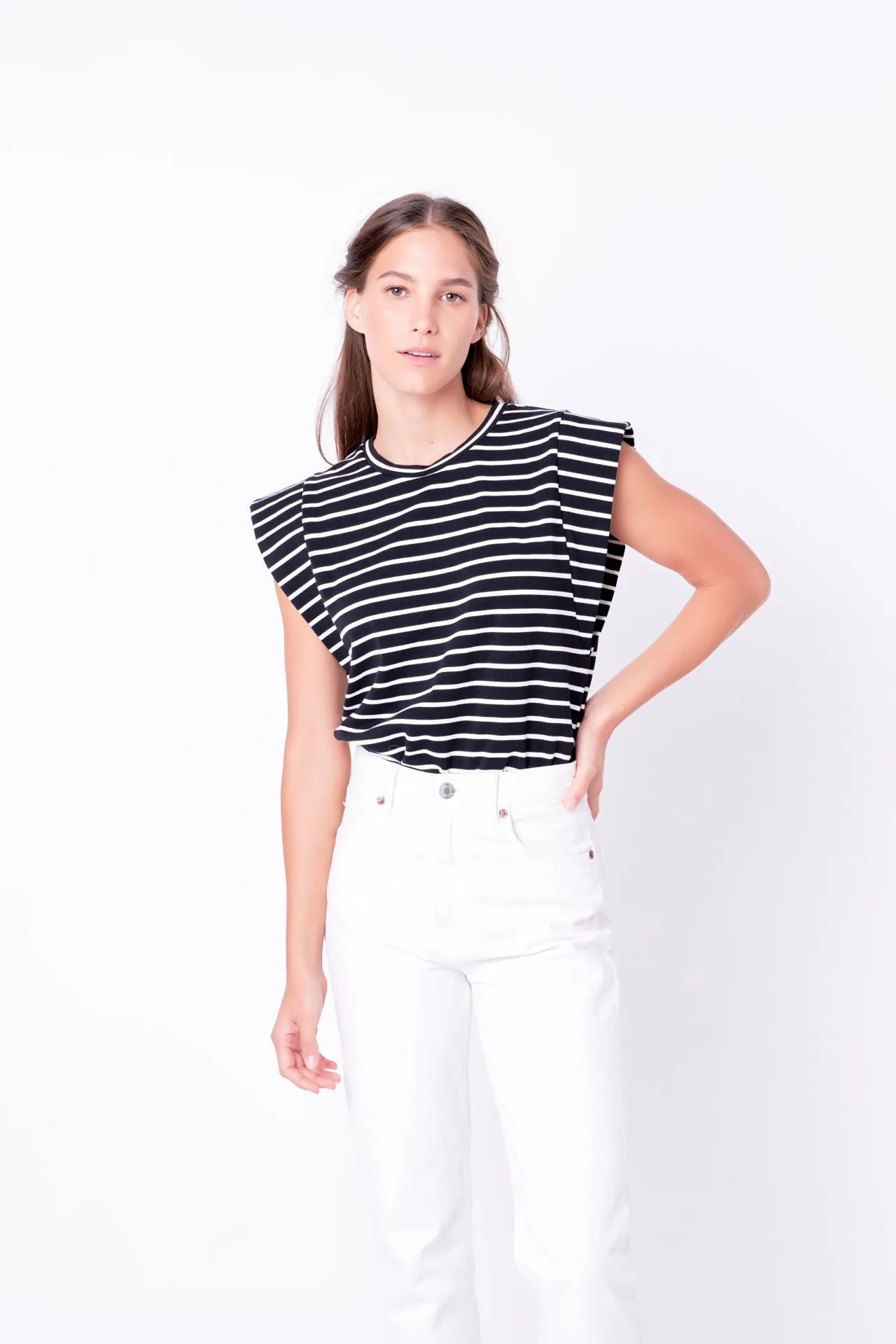 English Factory - Stripe Sleeveless T-shirt
