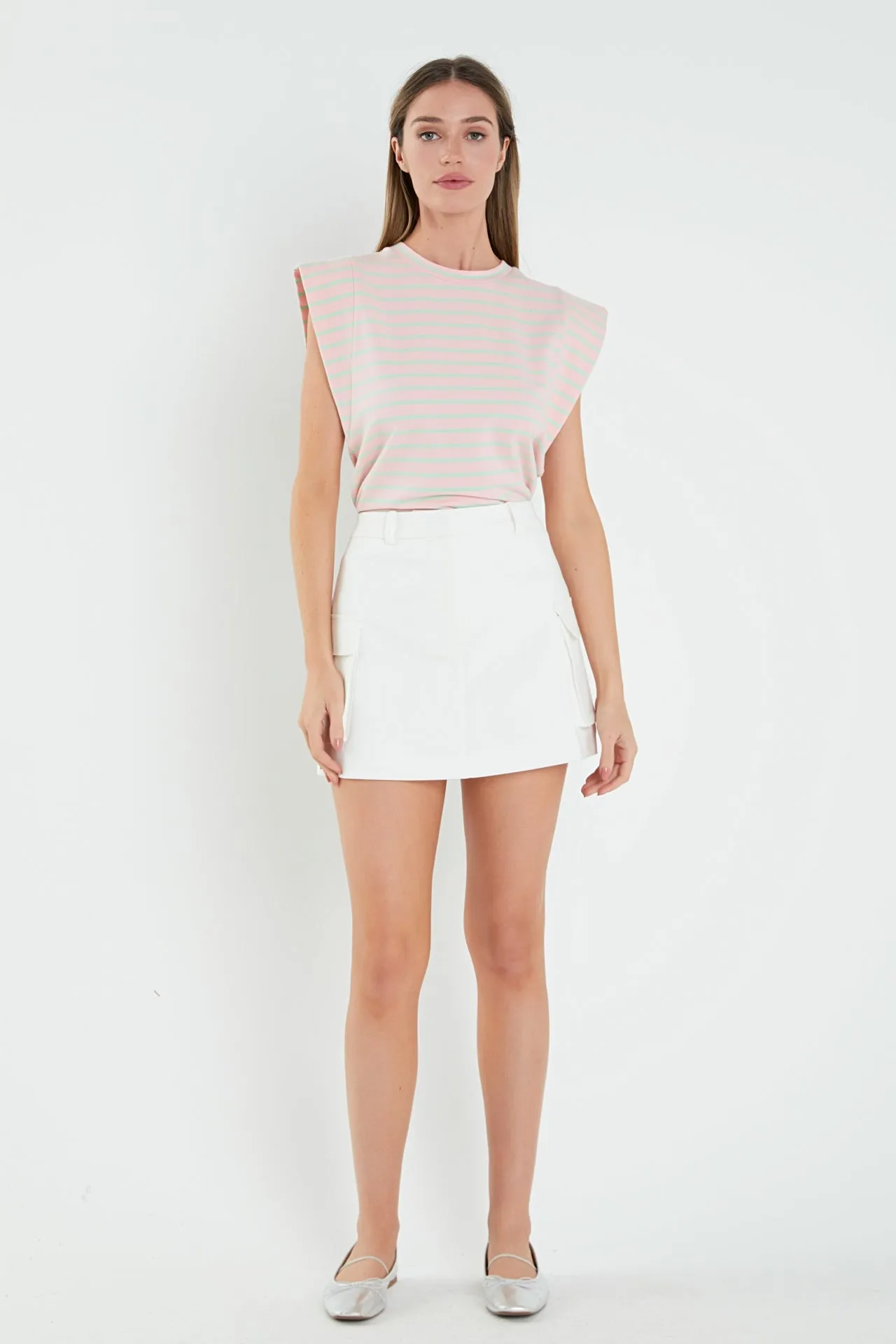 English Factory - Stripe Sleeveless T-shirt