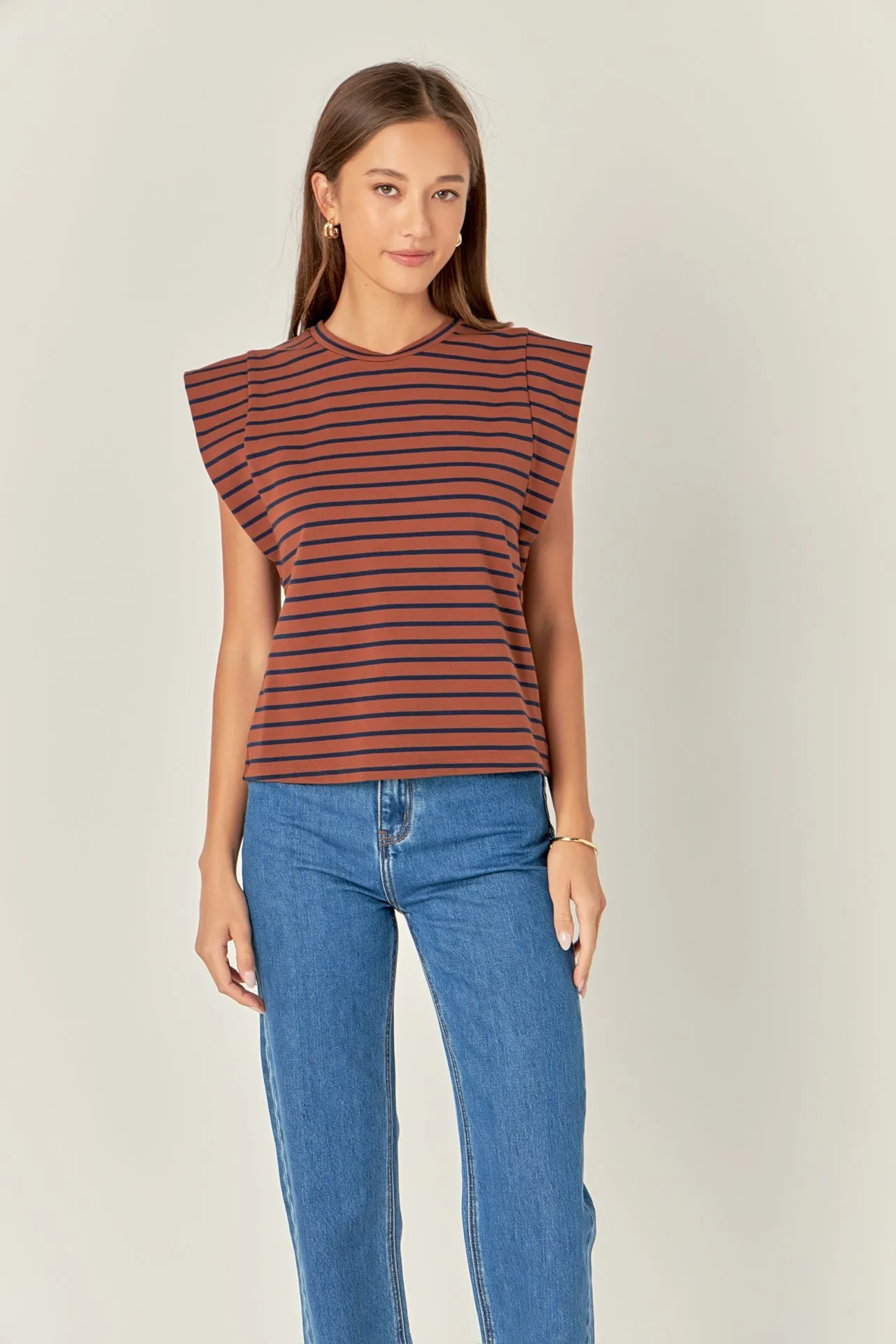 English Factory - Stripe Sleeveless T-shirt