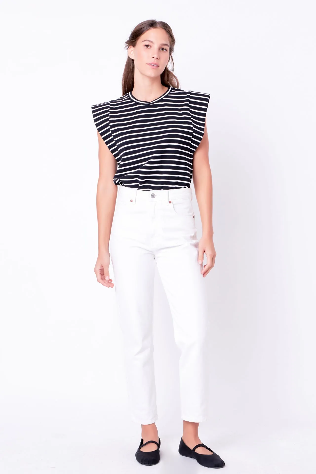 English Factory - Stripe Sleeveless T-shirt