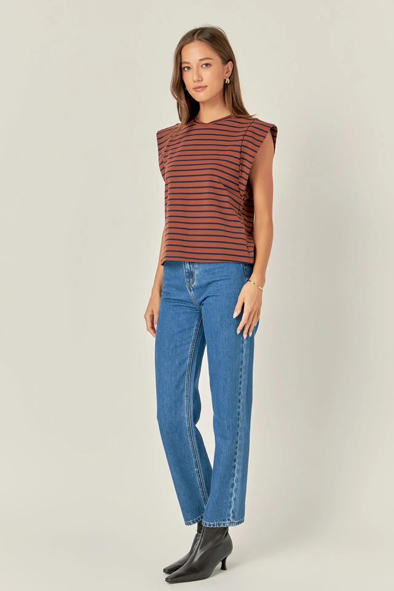 English Factory - Stripe Sleeveless T-shirt