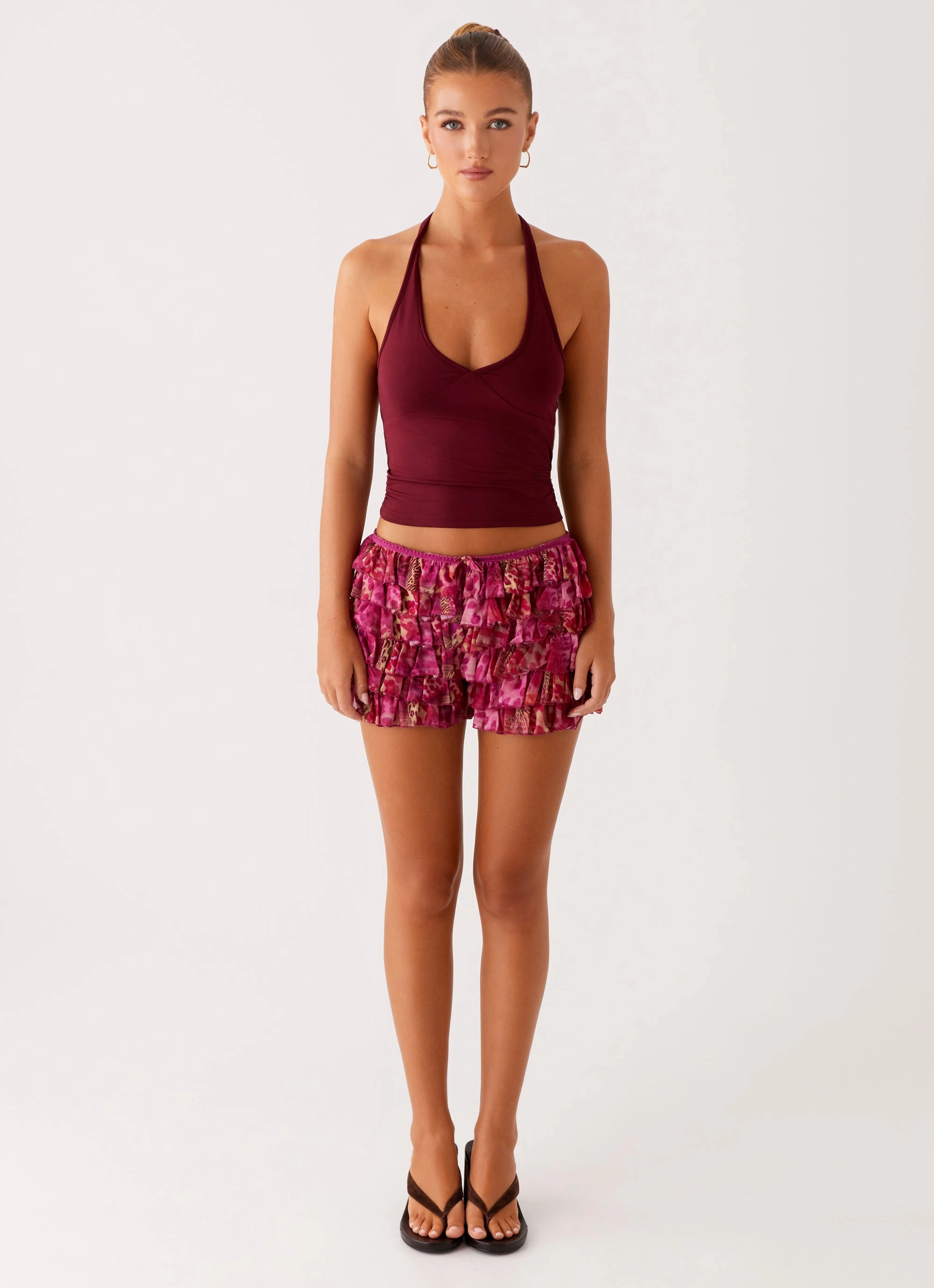 Entertain Me Bloomer Shorts - Lavender Lagoon Sport Friendly Chill Wear