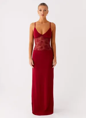 Summer Mood Envy Maxi Dress - Maroon