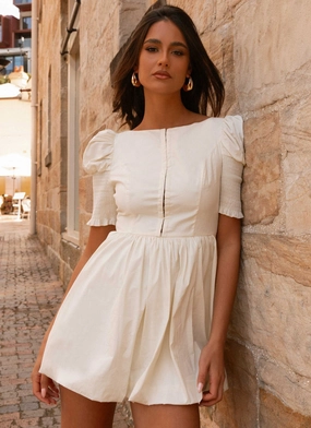 Perfect For Any Occasion Enya Mini Dress - Ivory