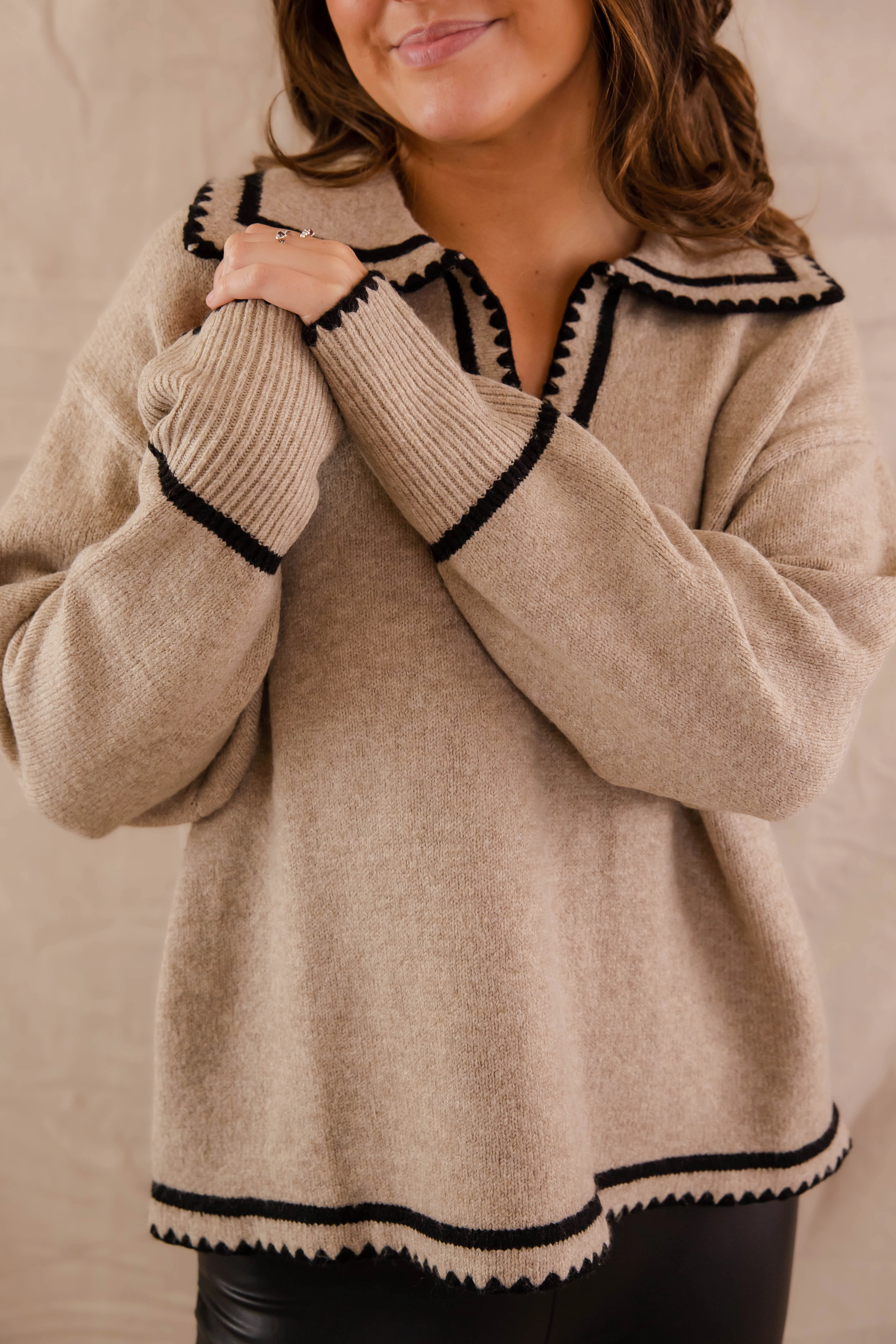 Reserved For Me Sweater AbrasionResistant Edging