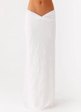 Briene Maxi Skirt - White Outdoor activities Utility Style