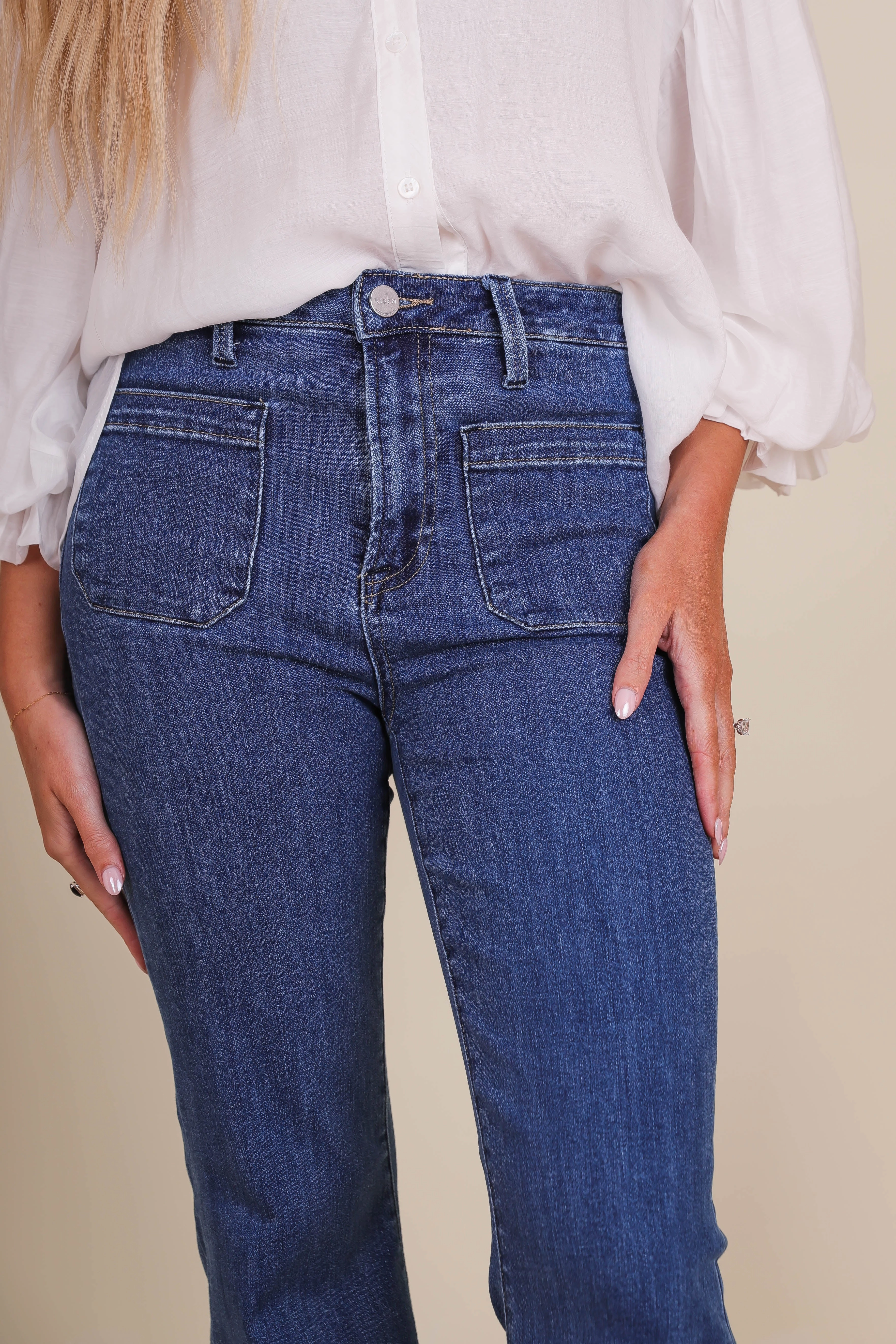 Totally Far Out Denim Flares QuickDryTech Light support