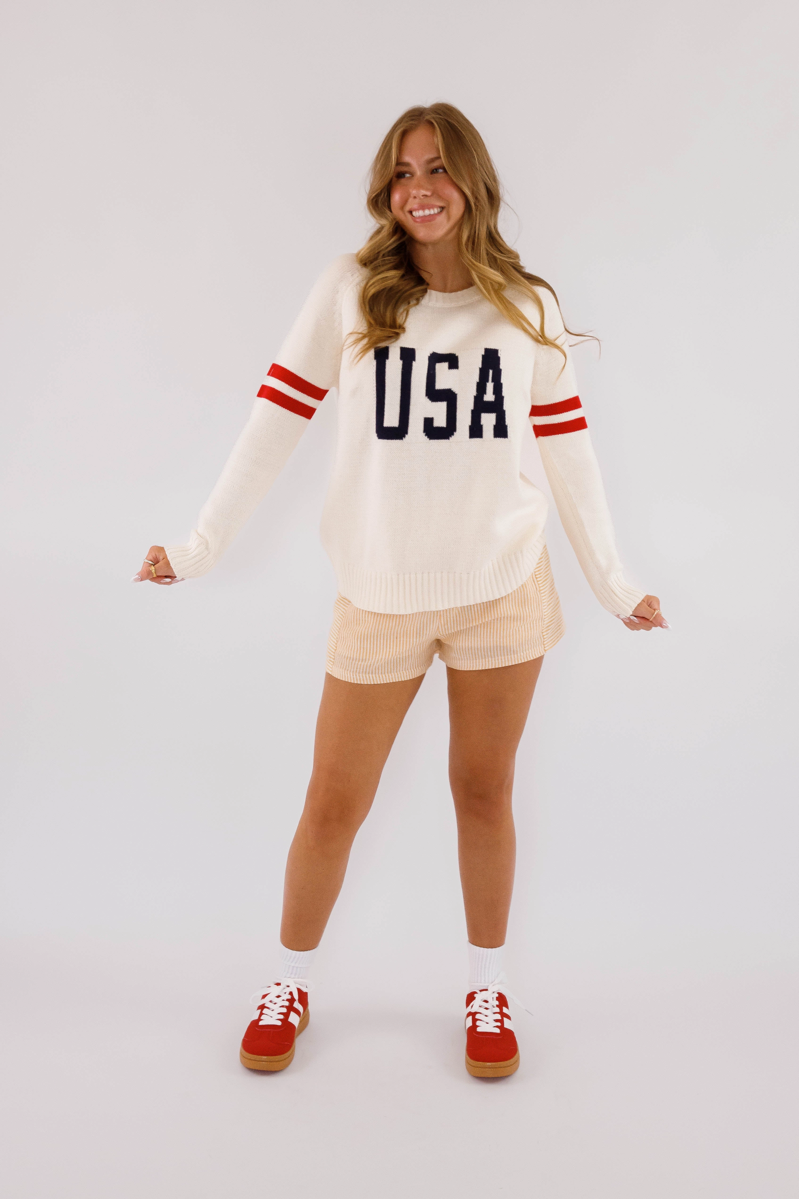 Very Fitting Shorts-Yellow Stripe RecyclablePackaging Cozy Casual