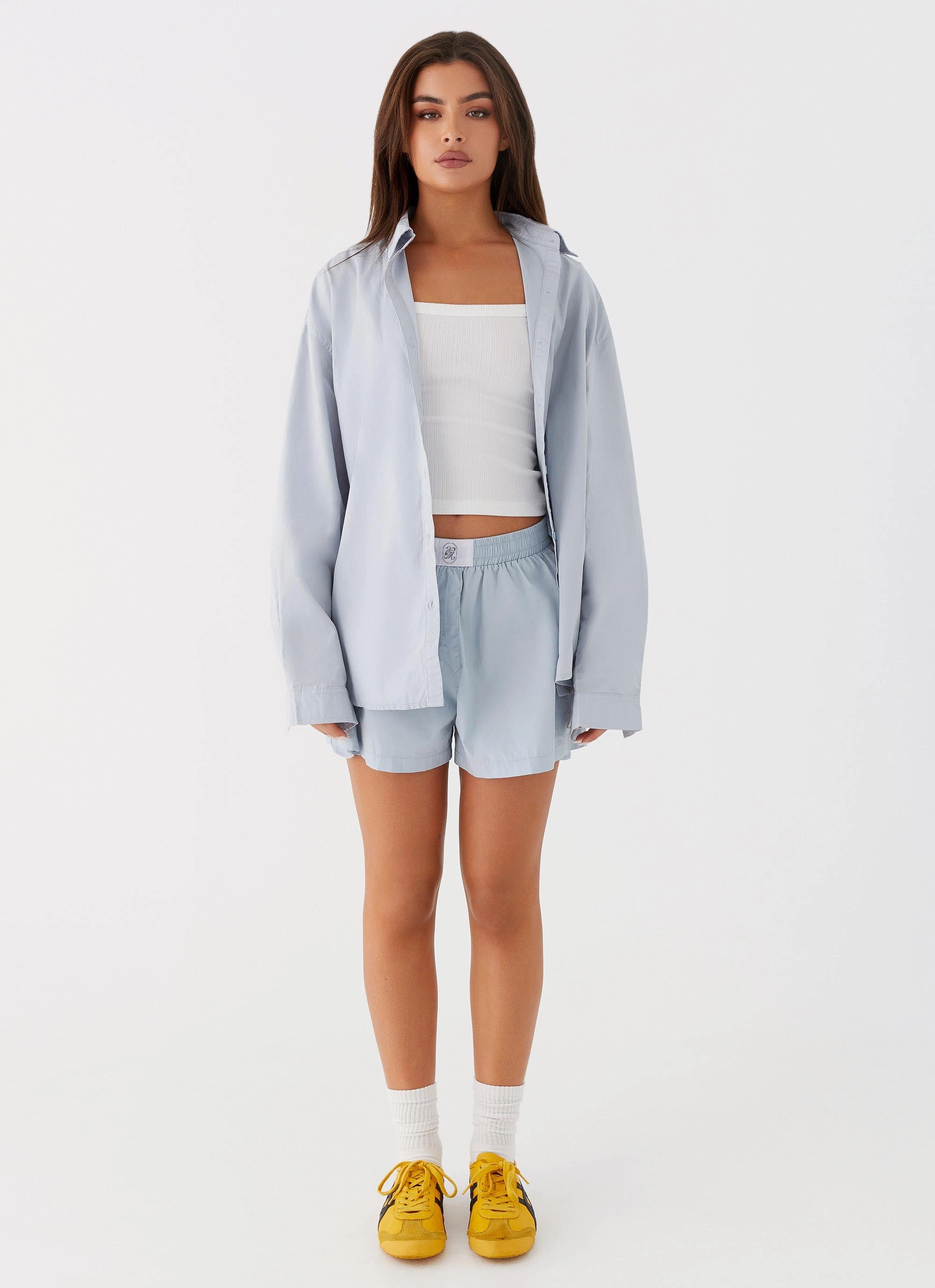 Stylish Layer Emelda Long Sleeve Shirt - Blue
